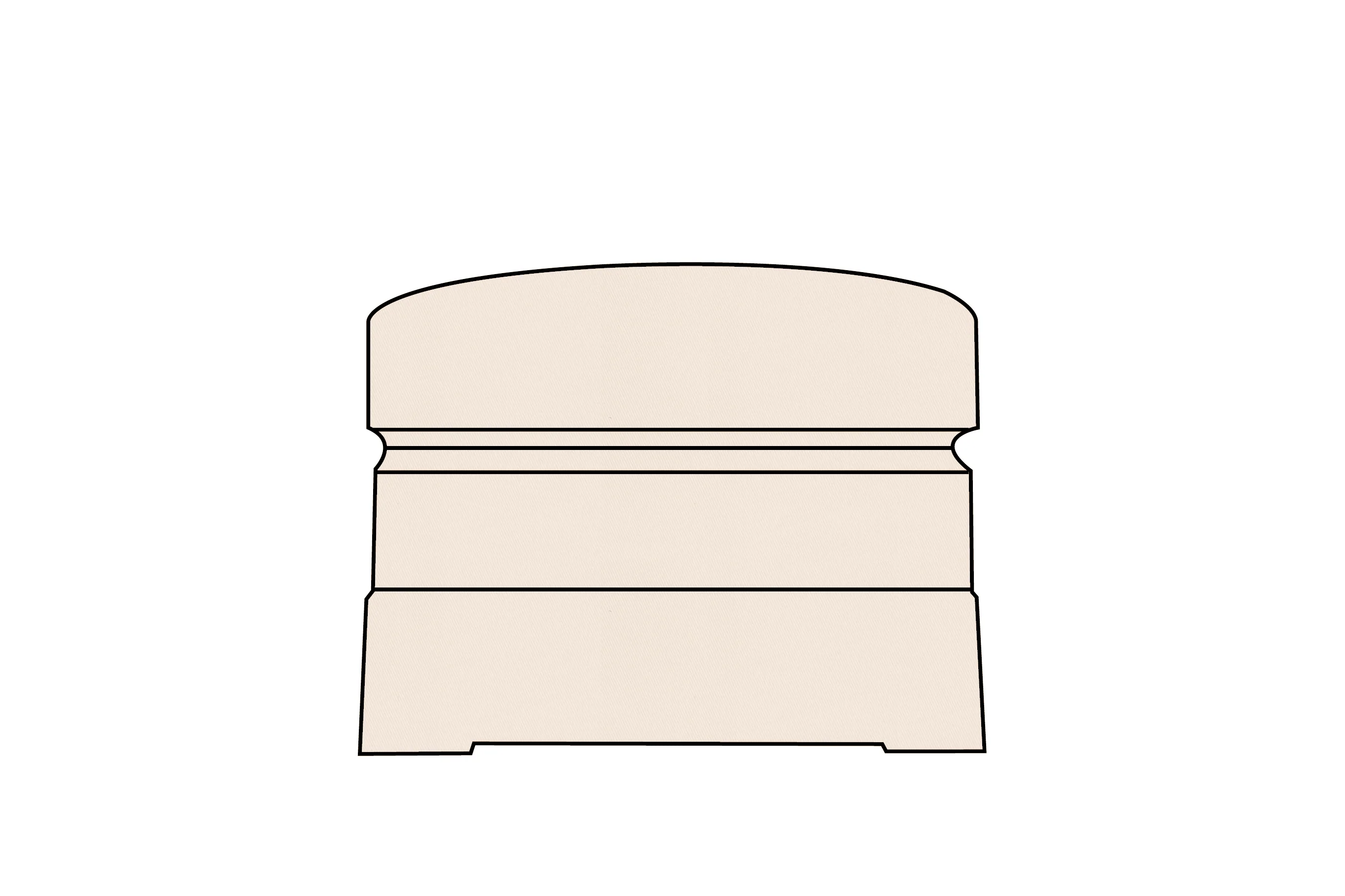 Newport | Footstool Extra Loose Cover | Miami Oyster