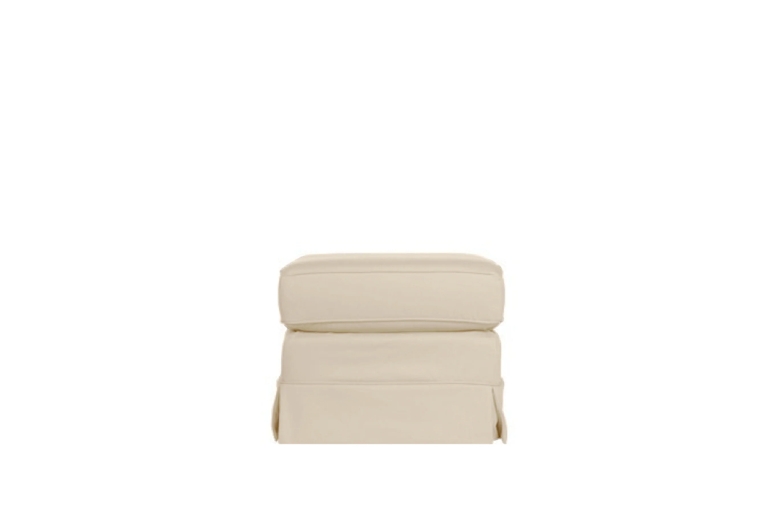 Newport | Footstool Extra Loose Cover | Miami Oyster - Image 2