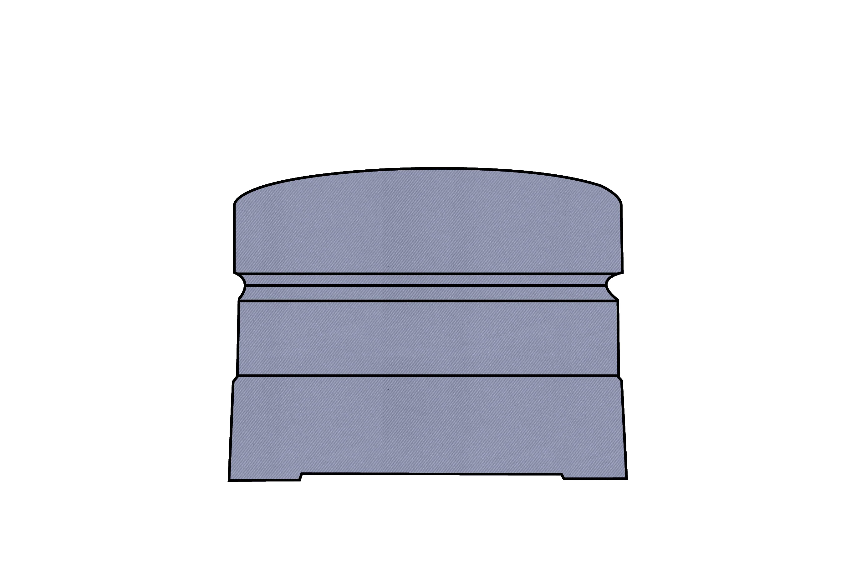 Madrid | Footstool Extra Loose Cover | Miami Sea Blue