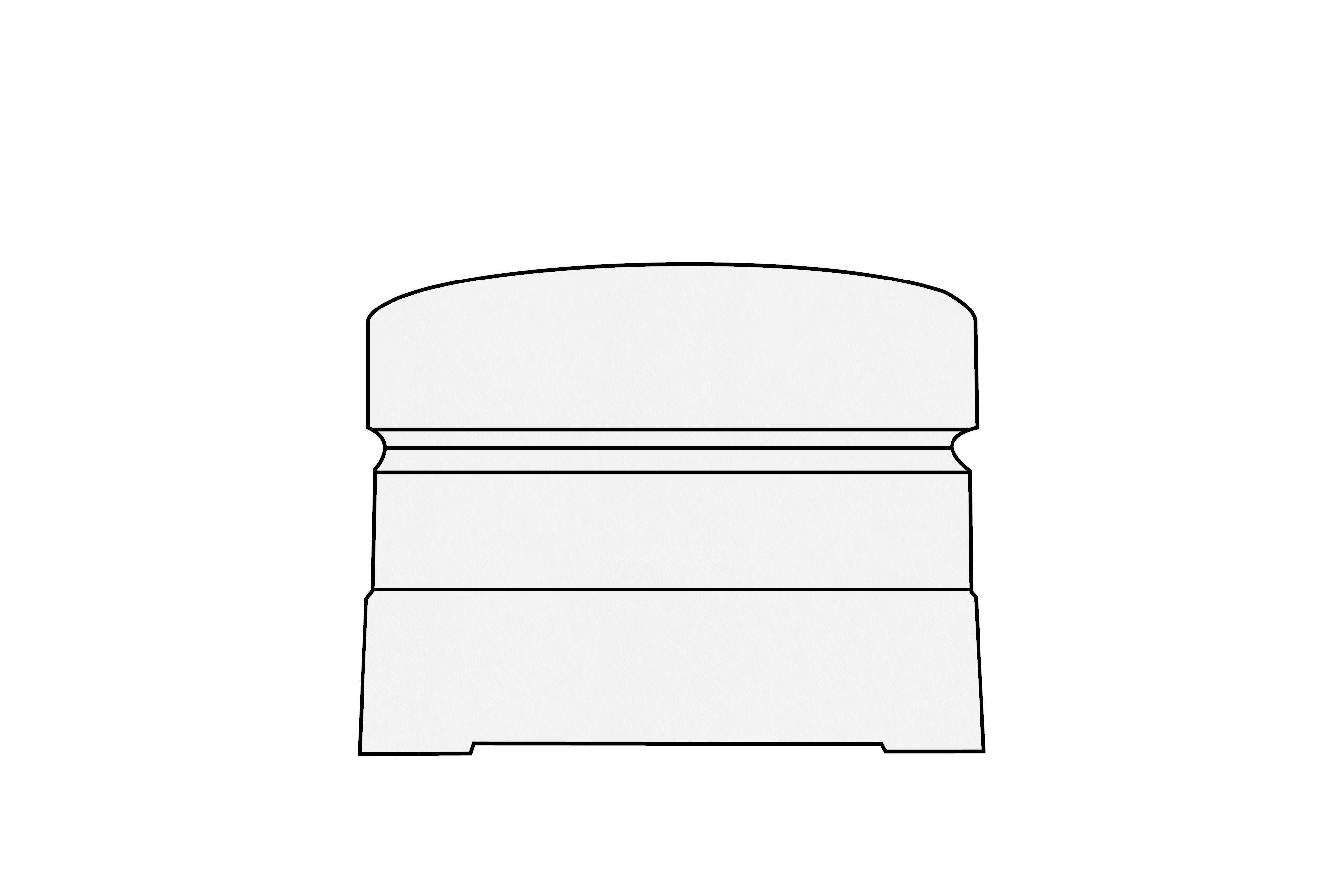 Madrid | Footstool Extra Loose Cover | Miami Snow White