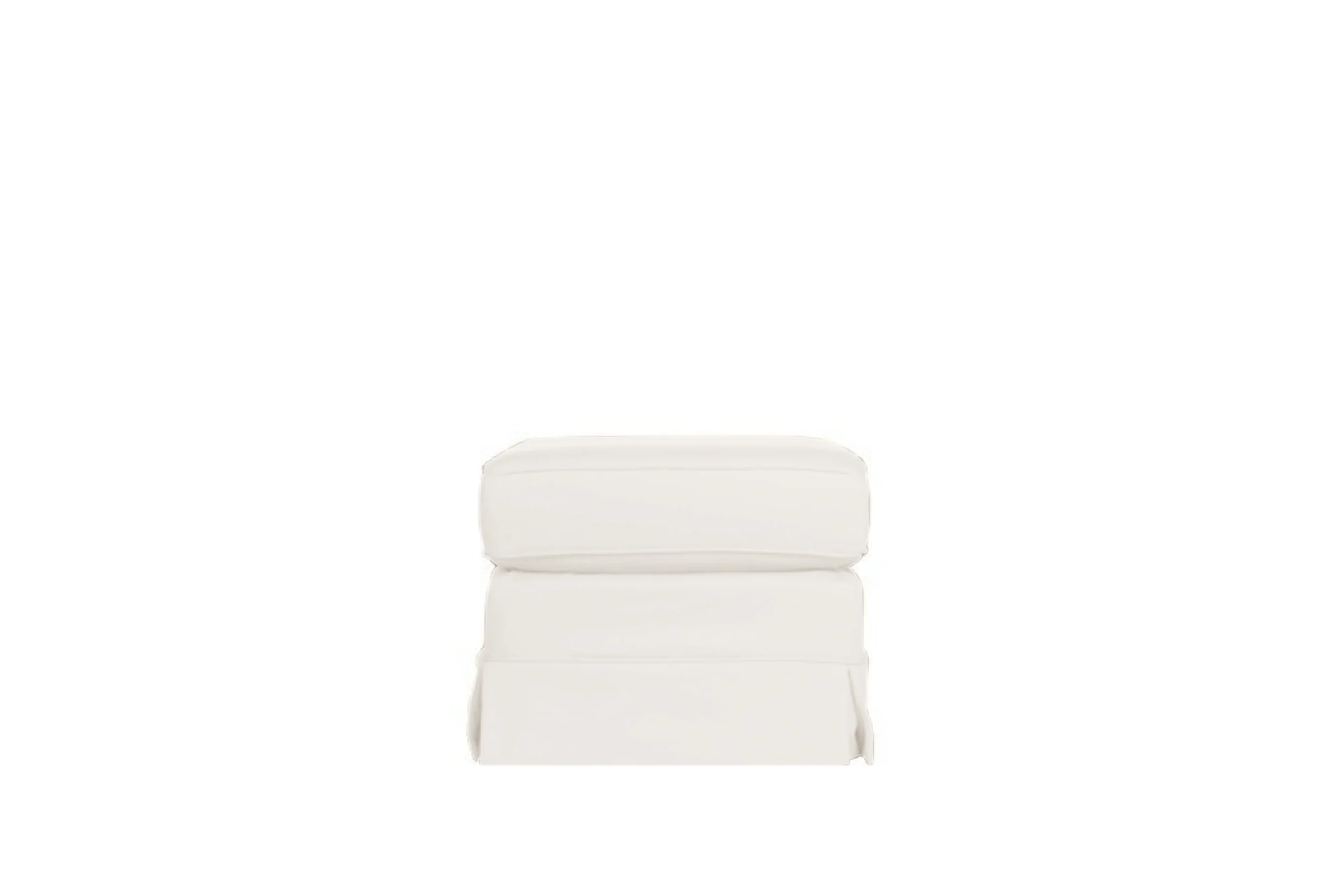 Madrid | Footstool Extra Loose Cover | Miami Snow White - Image 2