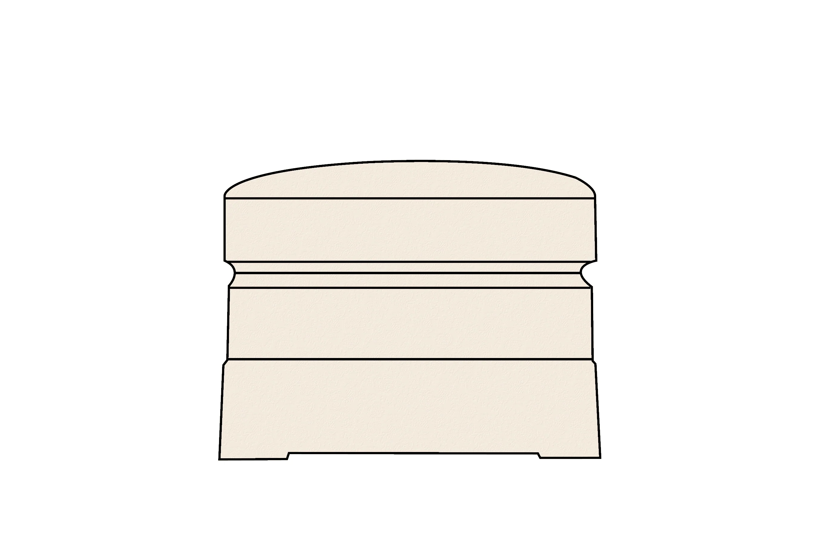 Albany | Footstool Extra Loose Cover | Shaftesbury Natural