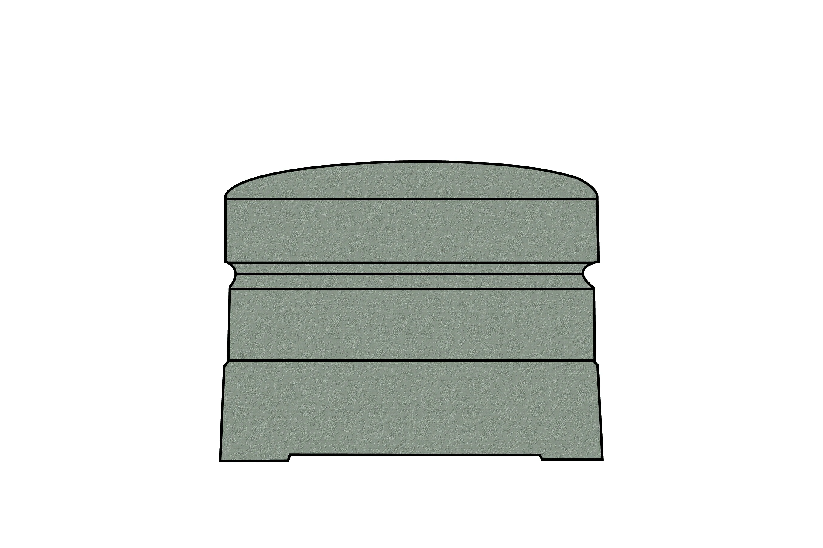 Albany | Footstool Extra Loose Cover | Shaftesbury Sage