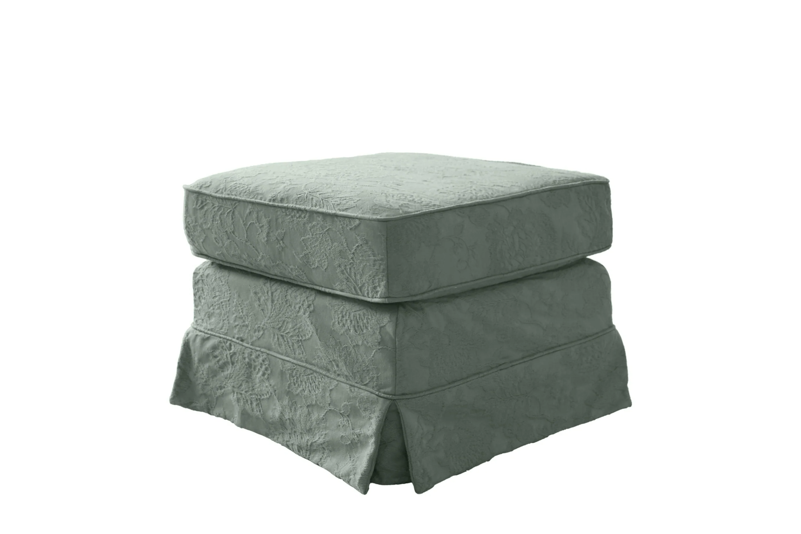 Albany | Footstool Extra Loose Cover | Shaftesbury Sage - Image 2