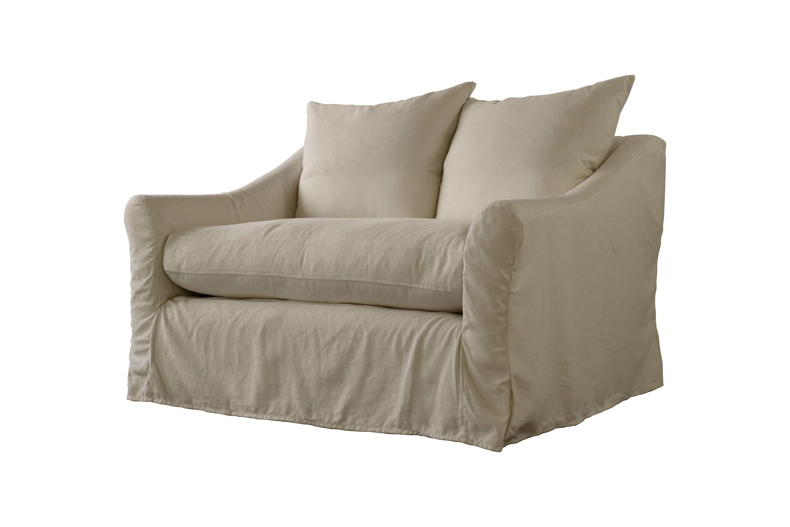 Alice | 2 Seater Extra Loose Cover | Marque Natural - Image 3