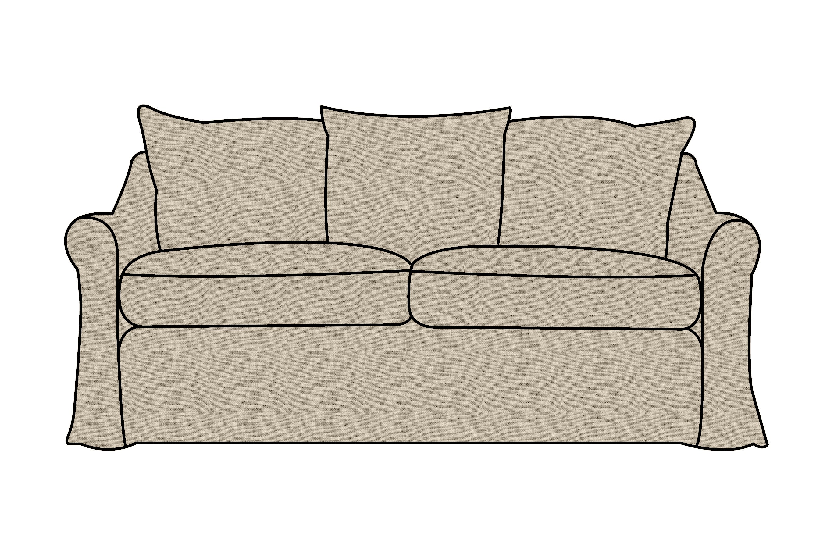 Alice | 3 Seater Extra Loose Cover | Marque Natural