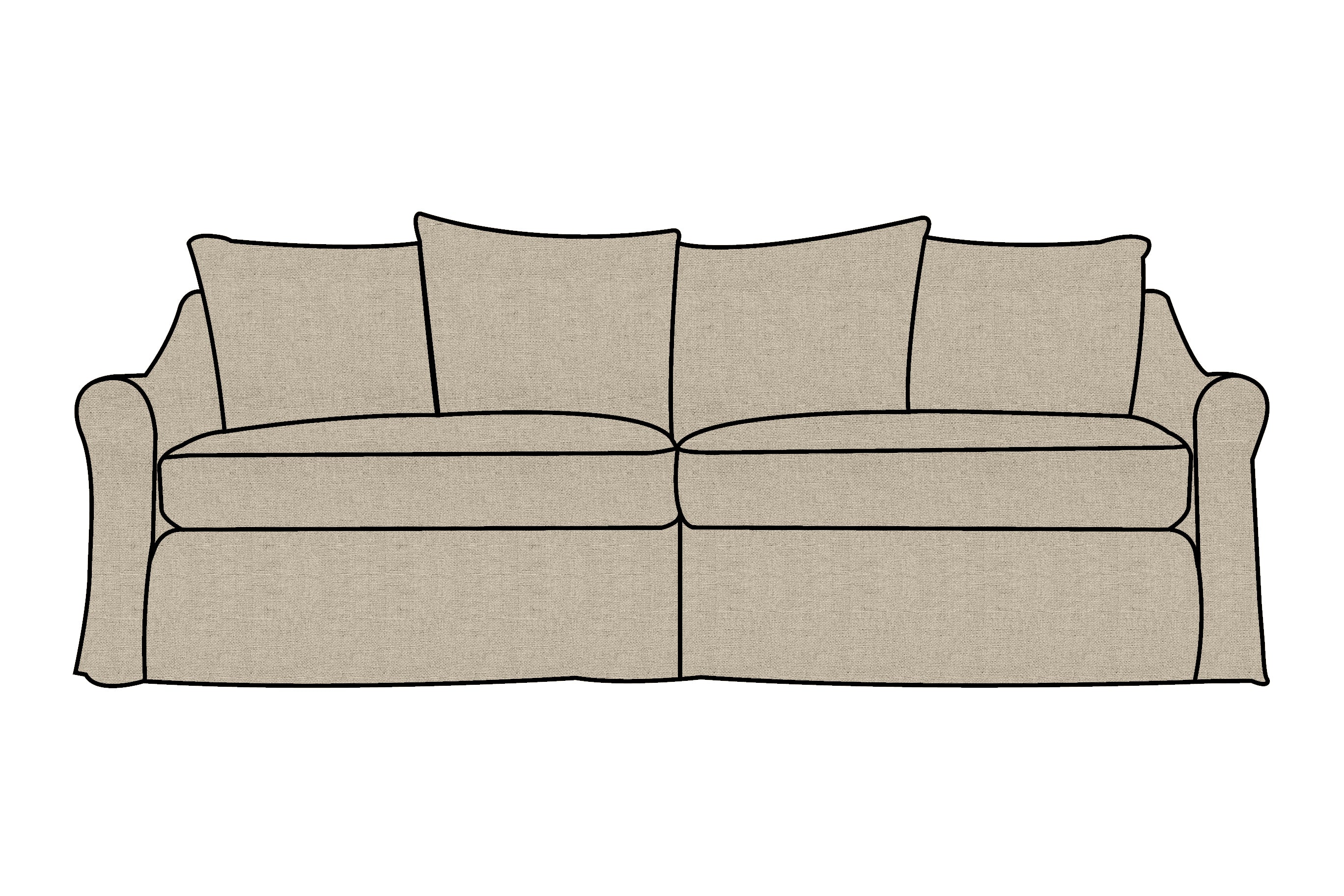 Alice | 4 Seater Extra Loose Cover | Marque Natural