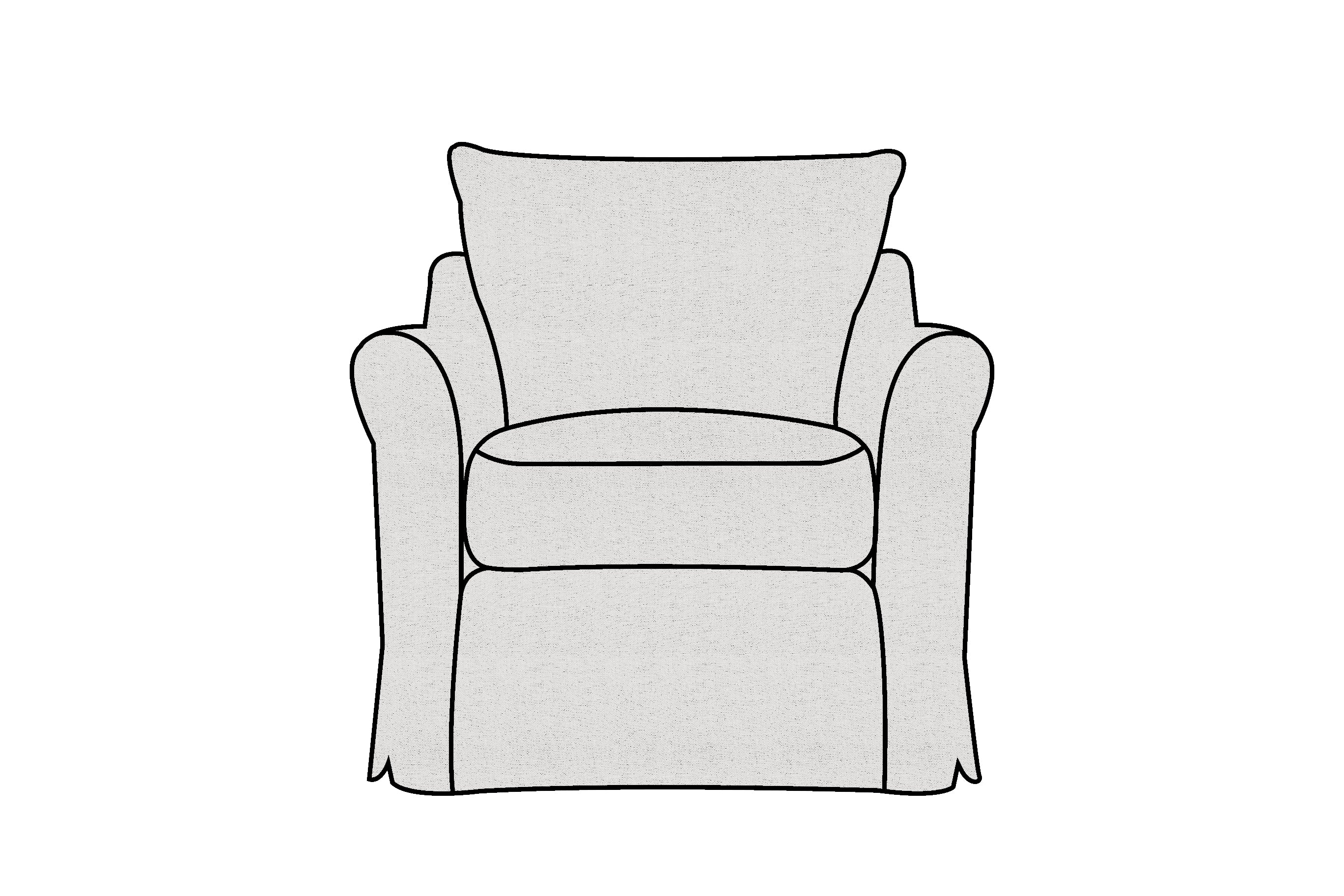 Alice | Armchair Extra Loose Cover | Marque Ivory