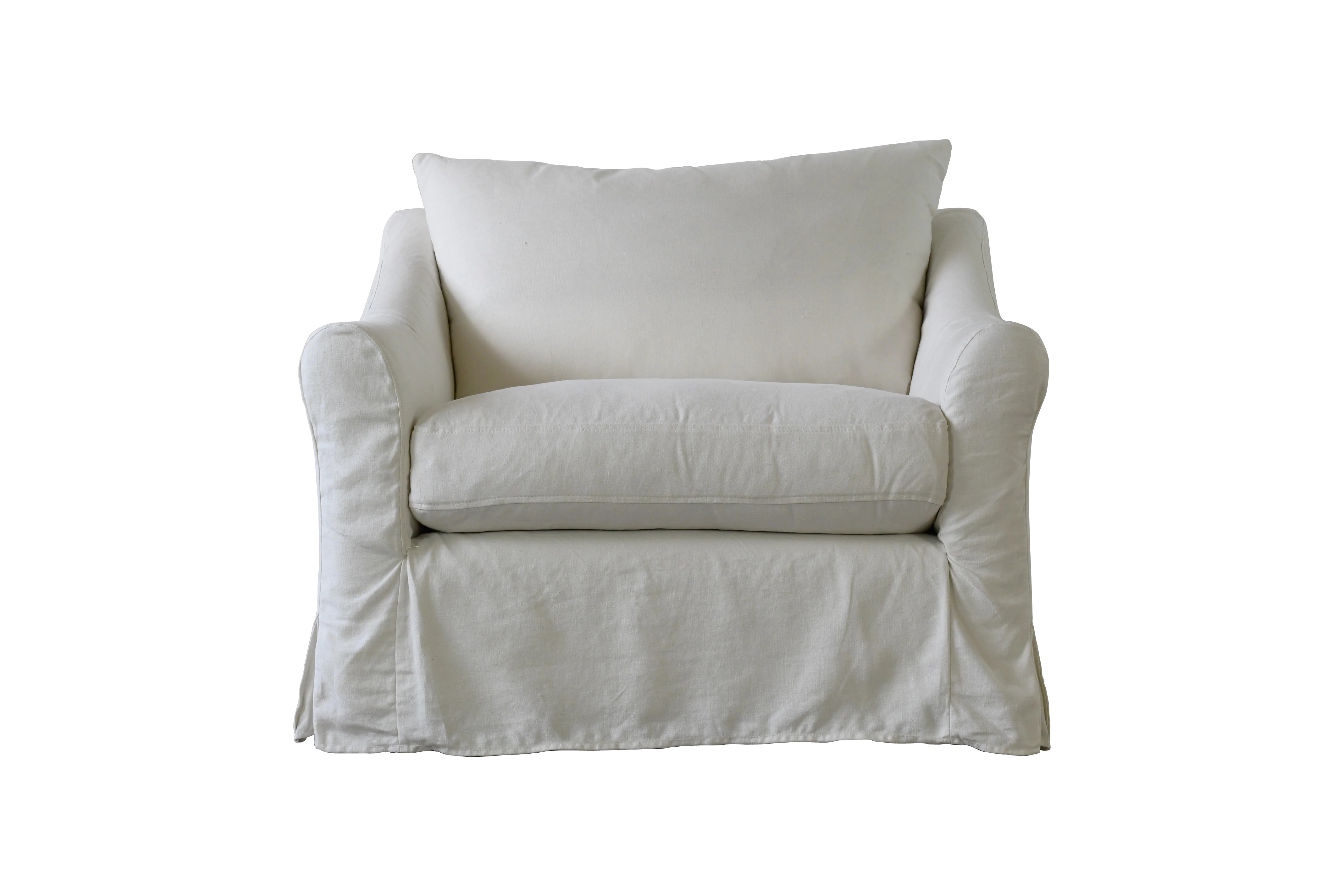 Alice | Love Seat Extra Loose Cover | Marque Ivory - Image 2