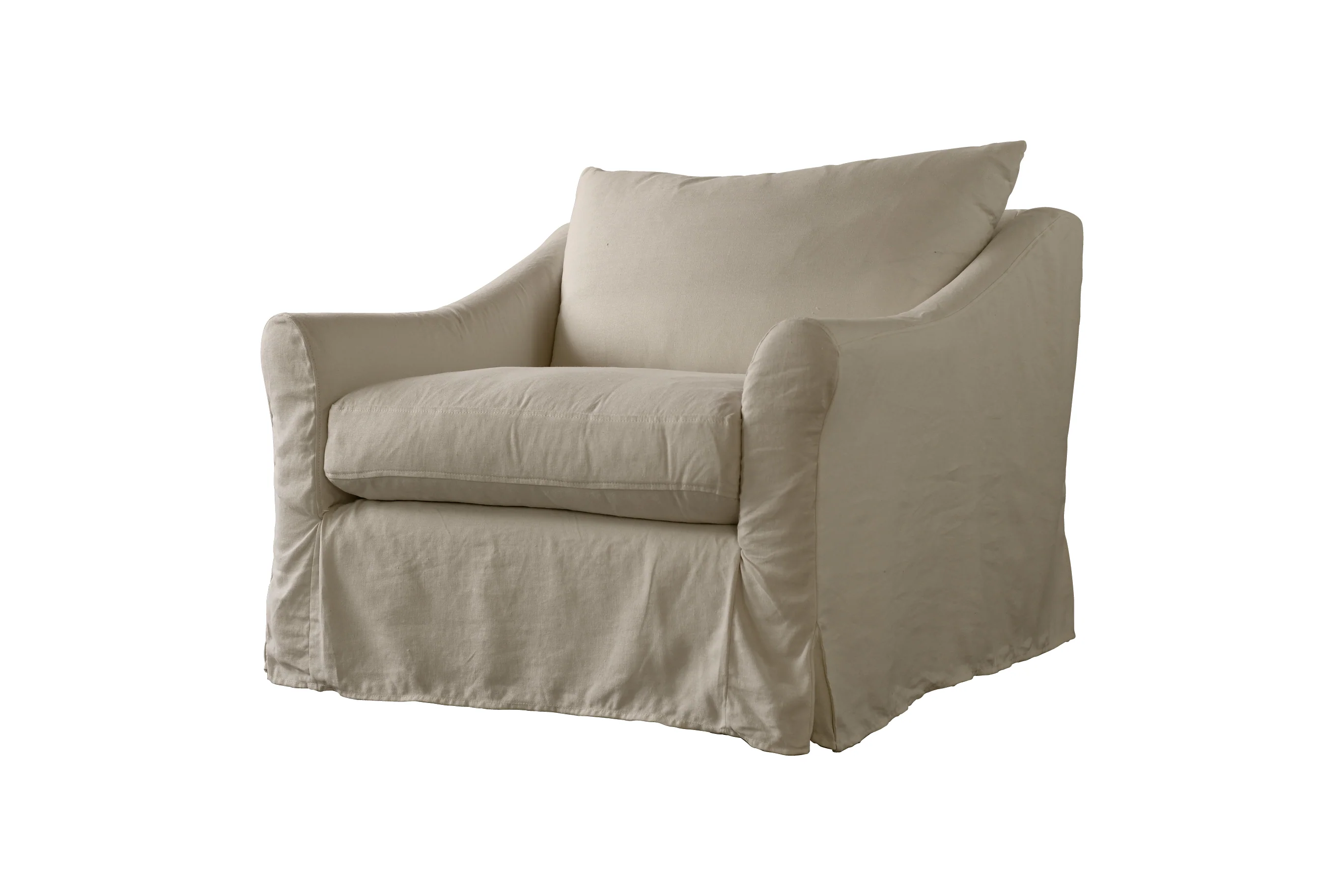 Alice | Love Seat Extra Loose Cover | Marque Natural - Image 3