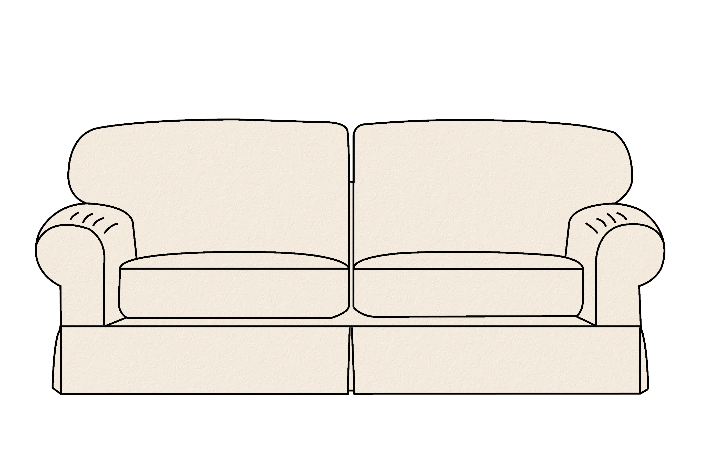 Banbury | 4 Seater Extra Loose Cover | Shaftesbury Natural