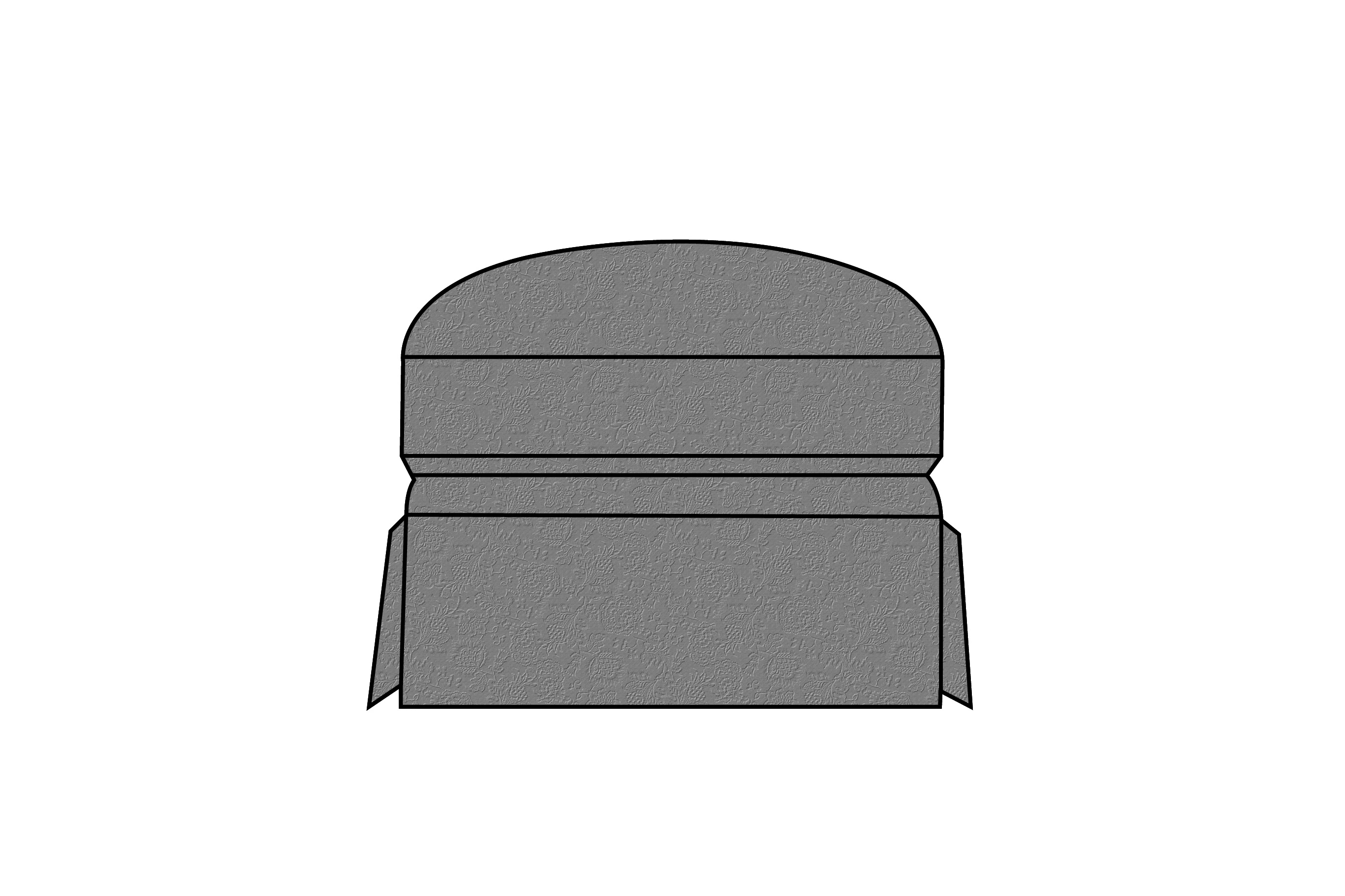 Banbury | Footstool Extra Loose Cover | Shaftesbury Grey