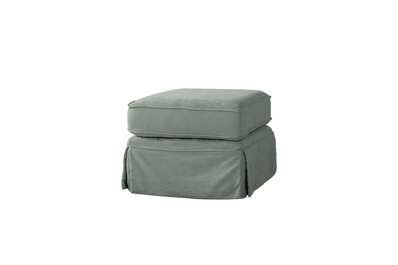 Banbury | Footstool Extra Loose Cover | Shaftesbury Sage - Image 2