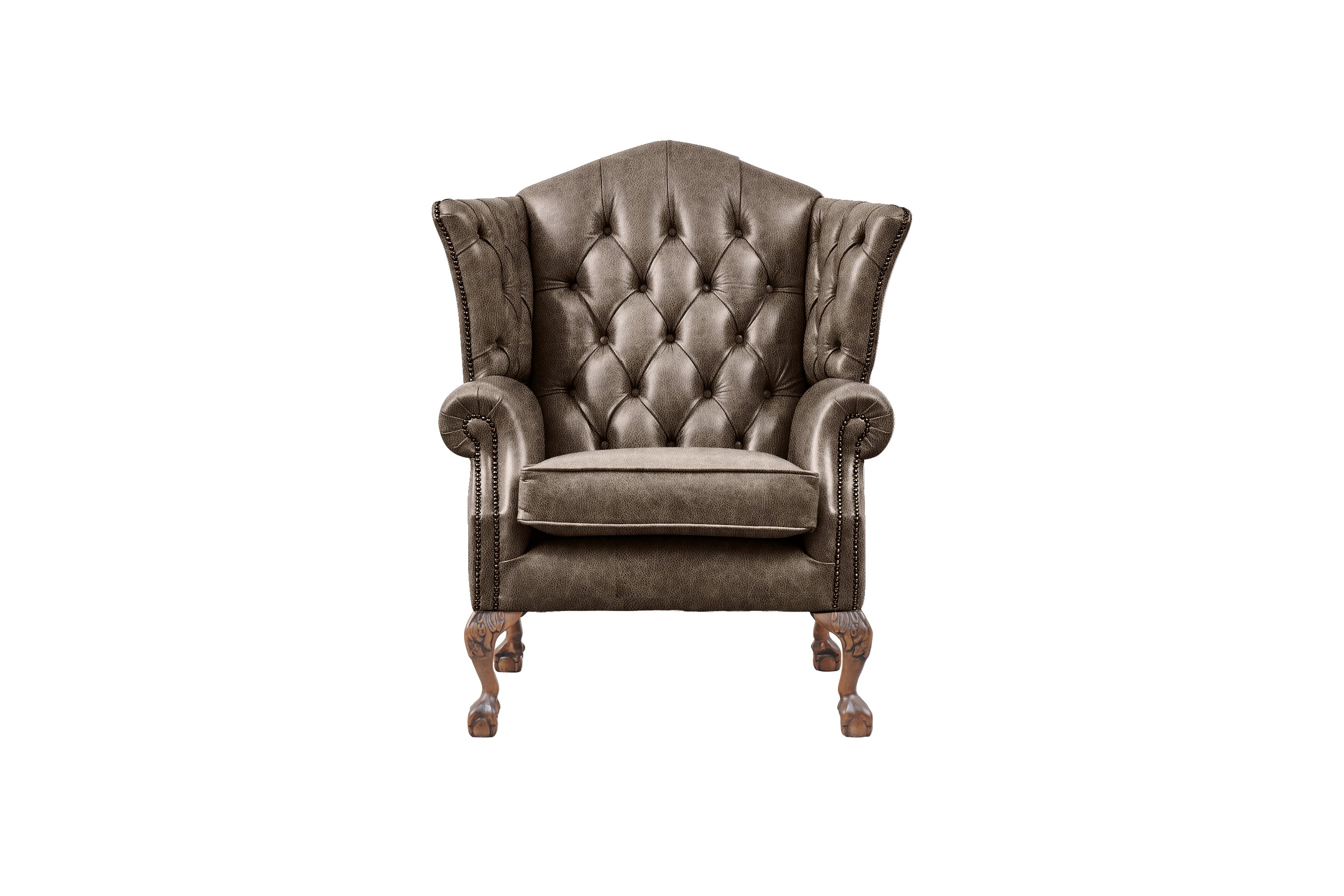 Grand Chesterfield | Highback Chair | Vintage Grey
