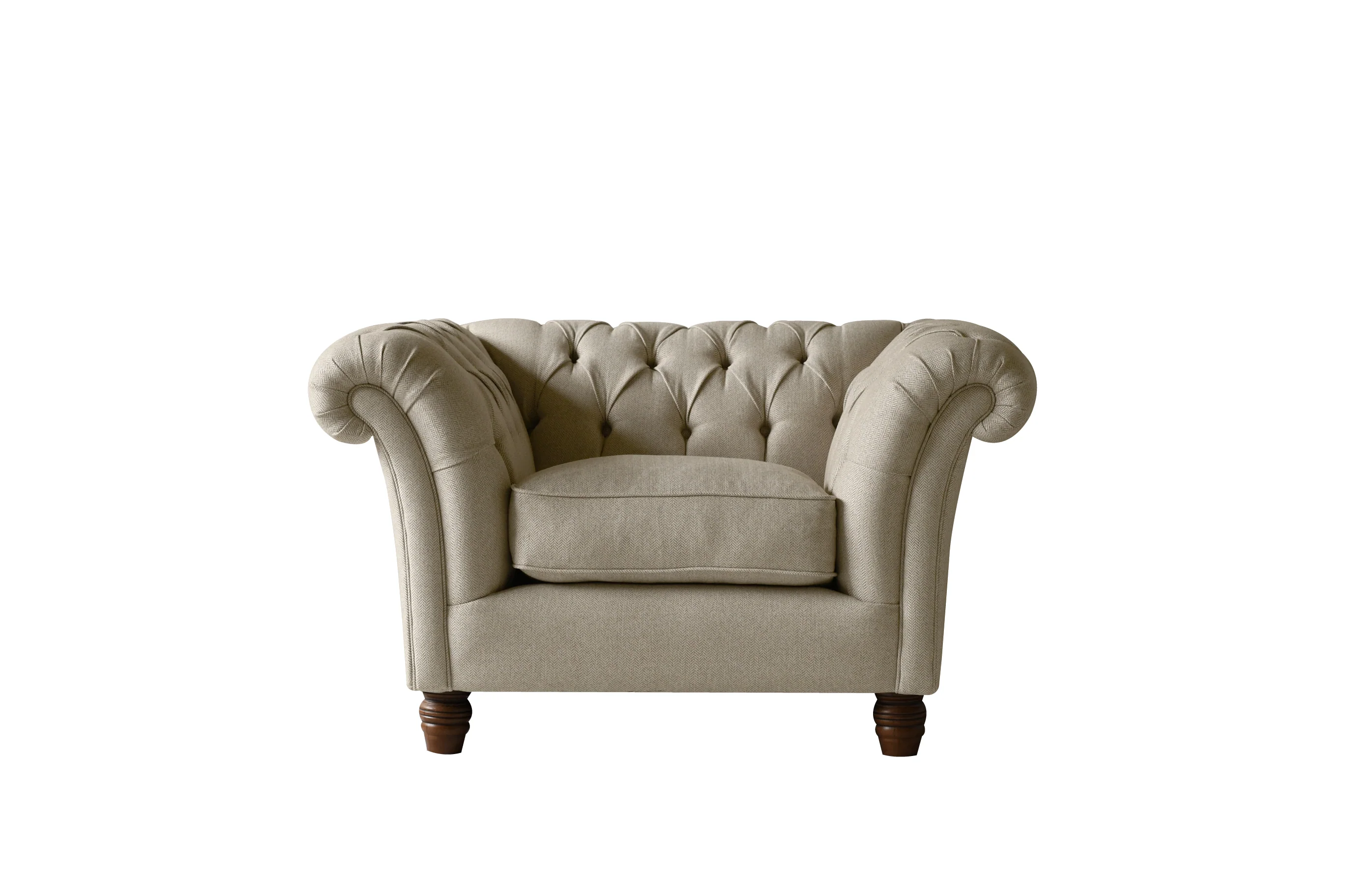 Grosvenor | Armchair | Heather Herringbone Flax