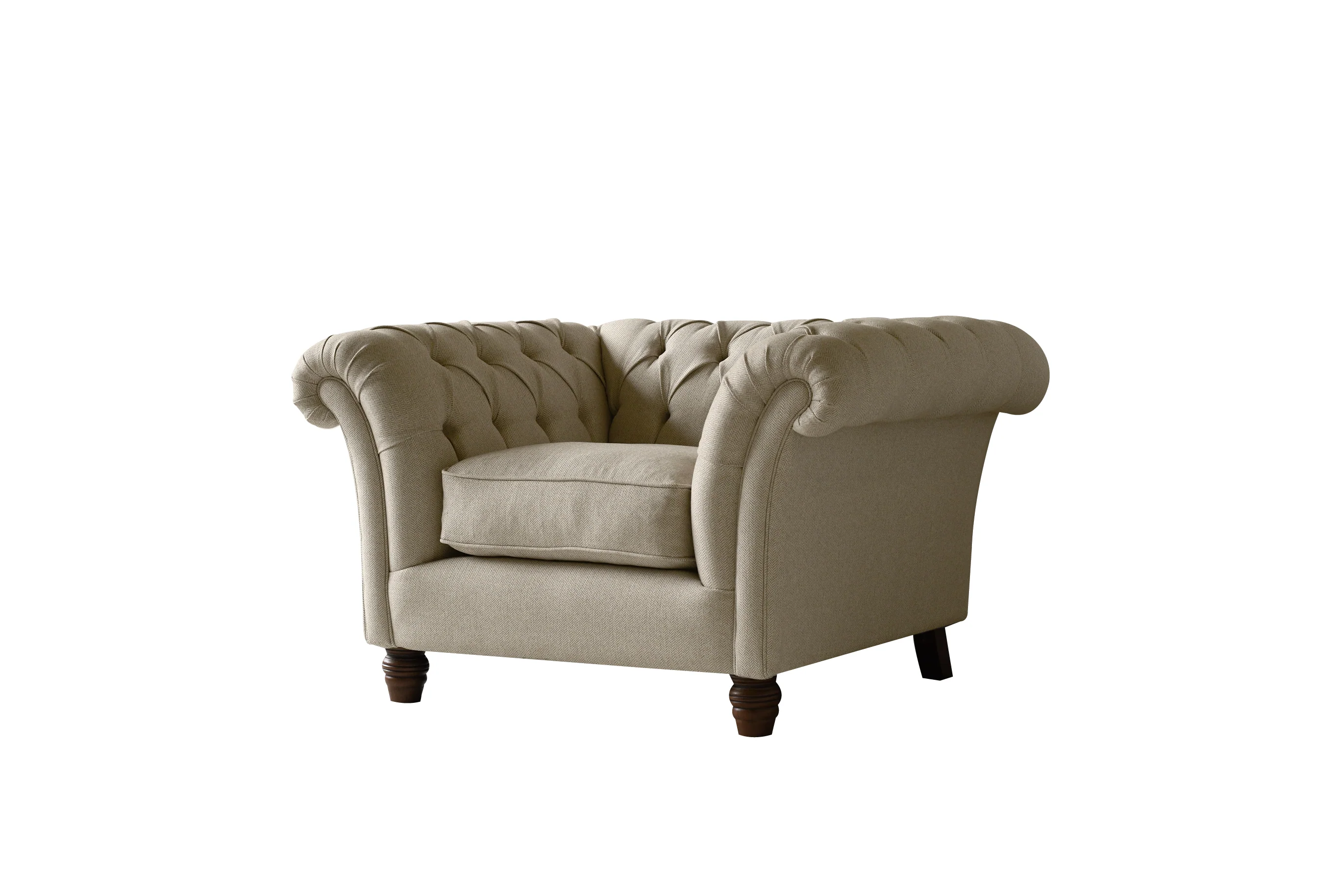 Grosvenor | Armchair | Heather Herringbone Flax - Image 2