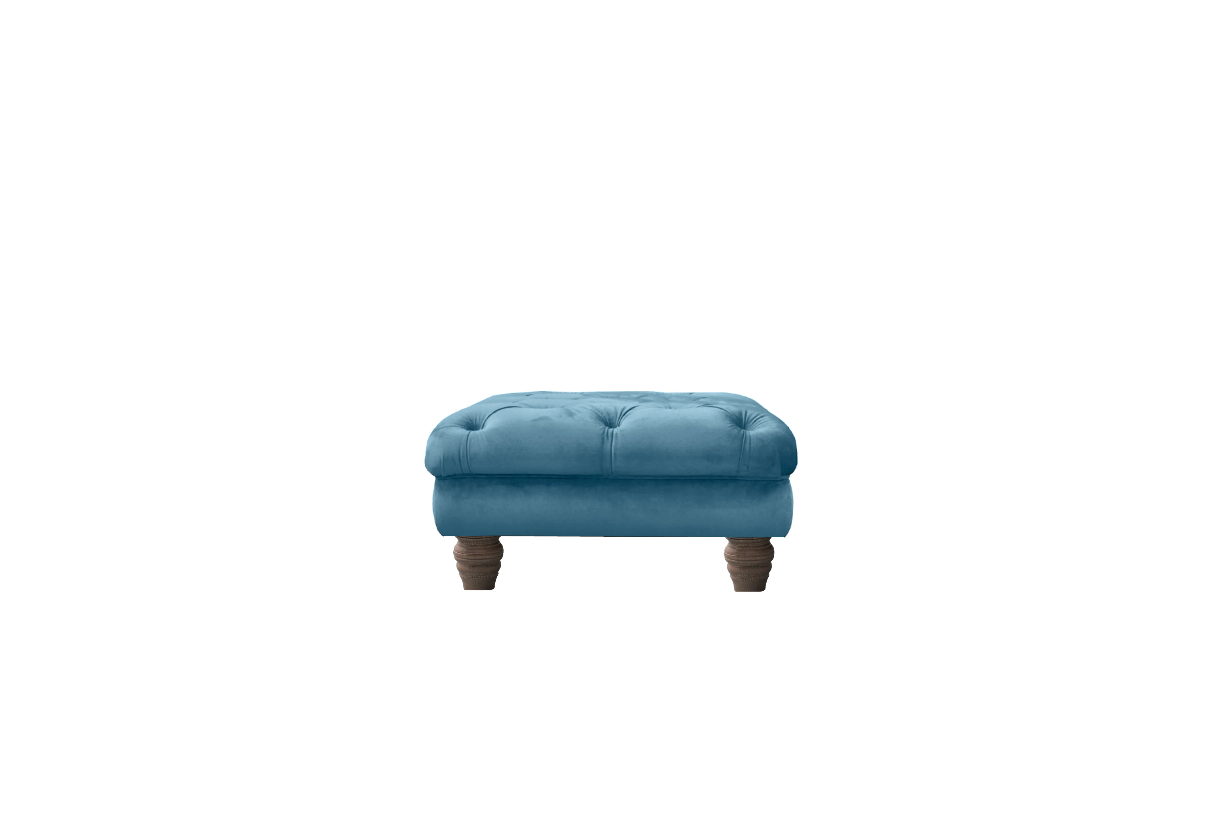 Grosvenor | Button Footstool | Opulence Peacock