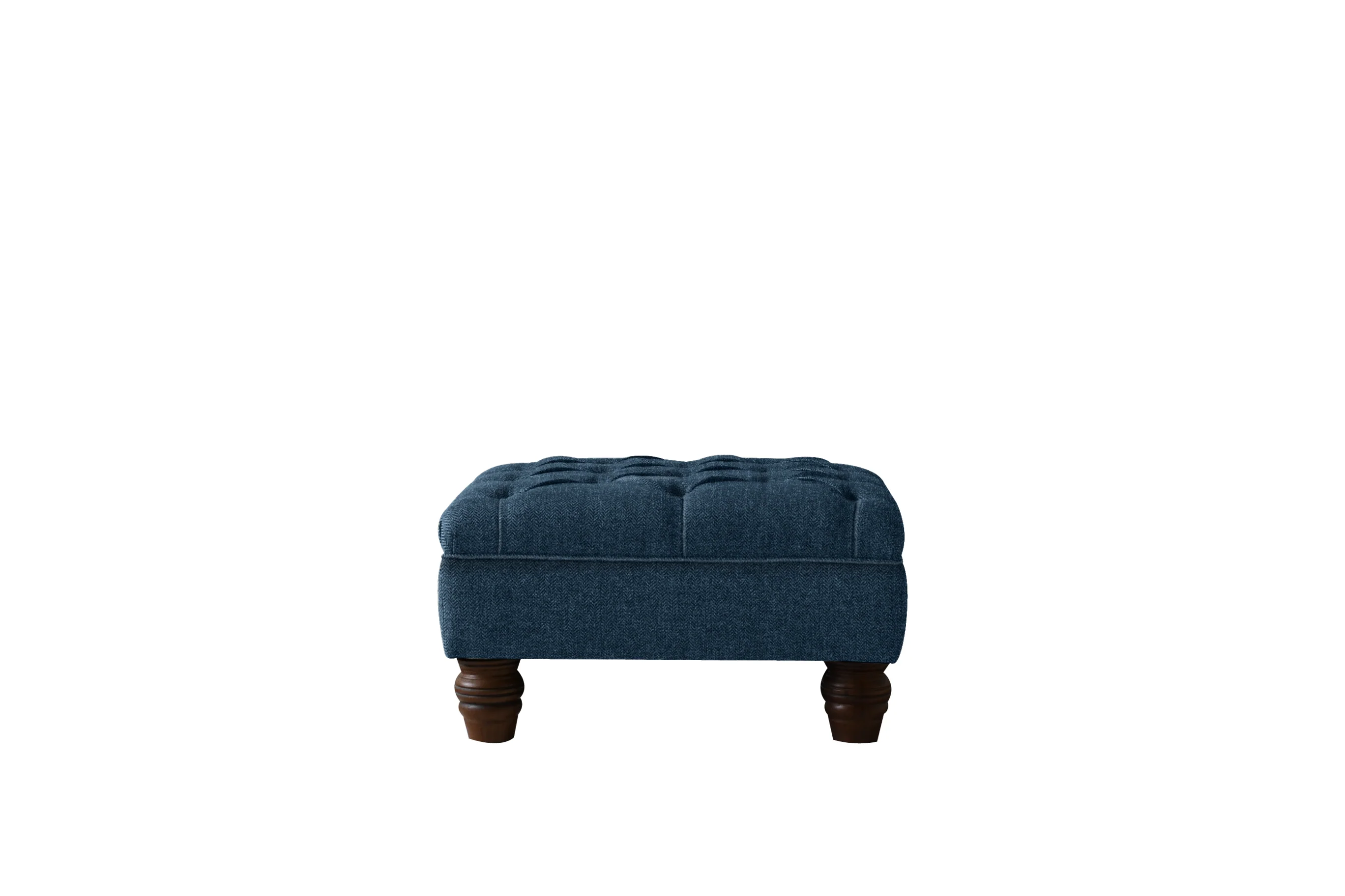 Grosvenor | Button Footstool | Orly Blue