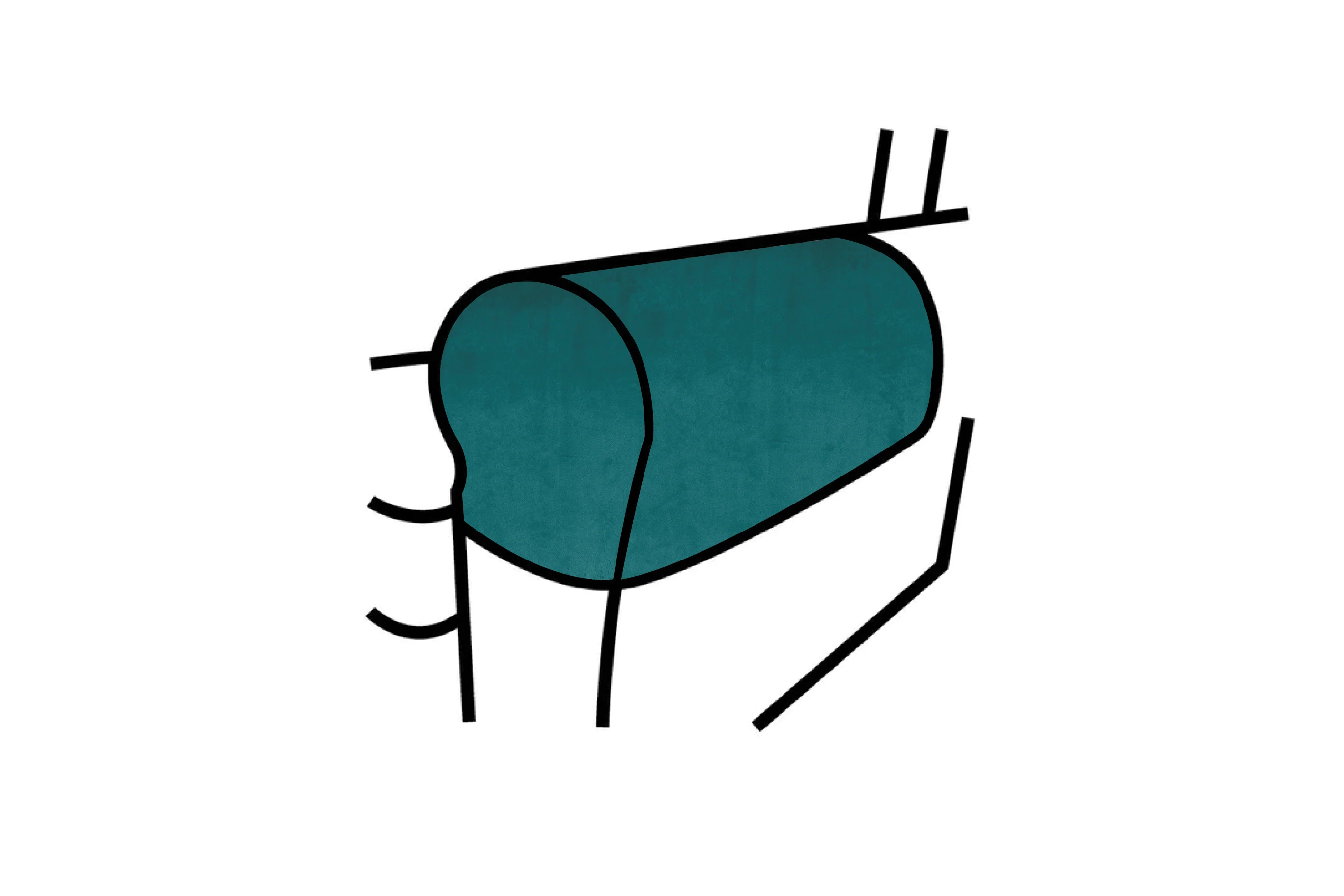 Hampton | Highback Chair Armcaps (pair) | Opulence Teal
