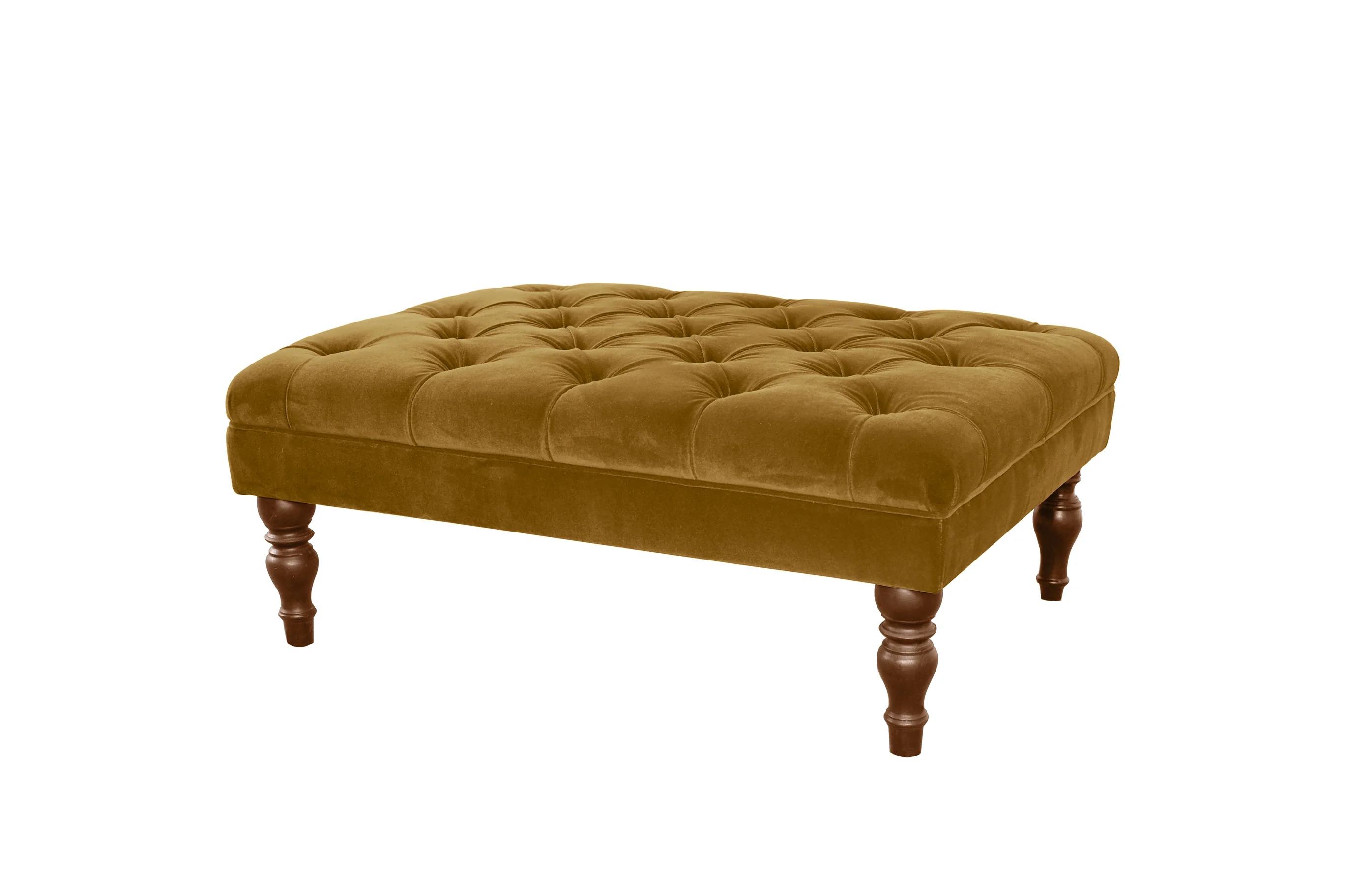 Jasper | Large Button Bench Footstool | Manolo Cinnamon