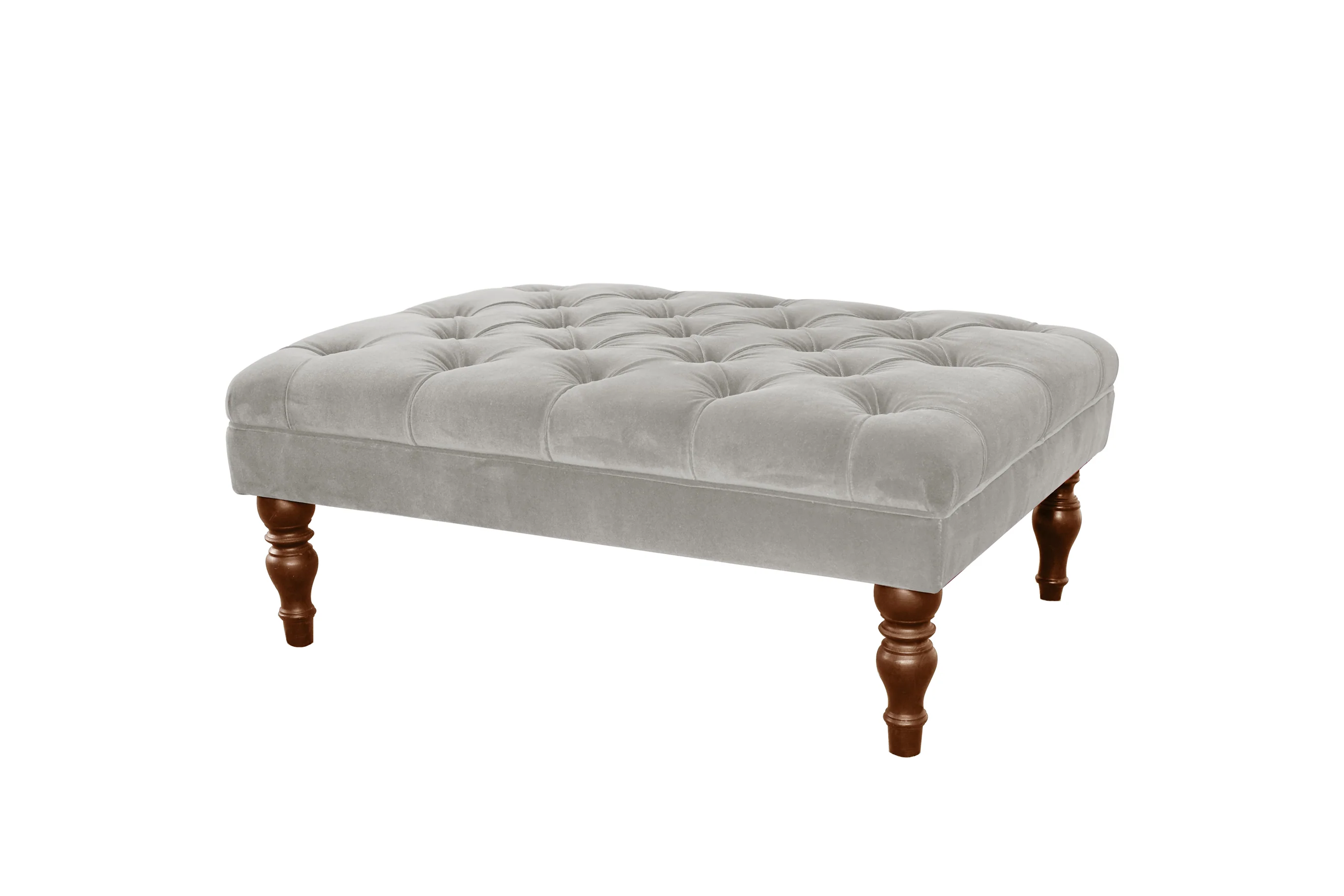 Morgan | Large Button Bench Footstool | Manolo Natural