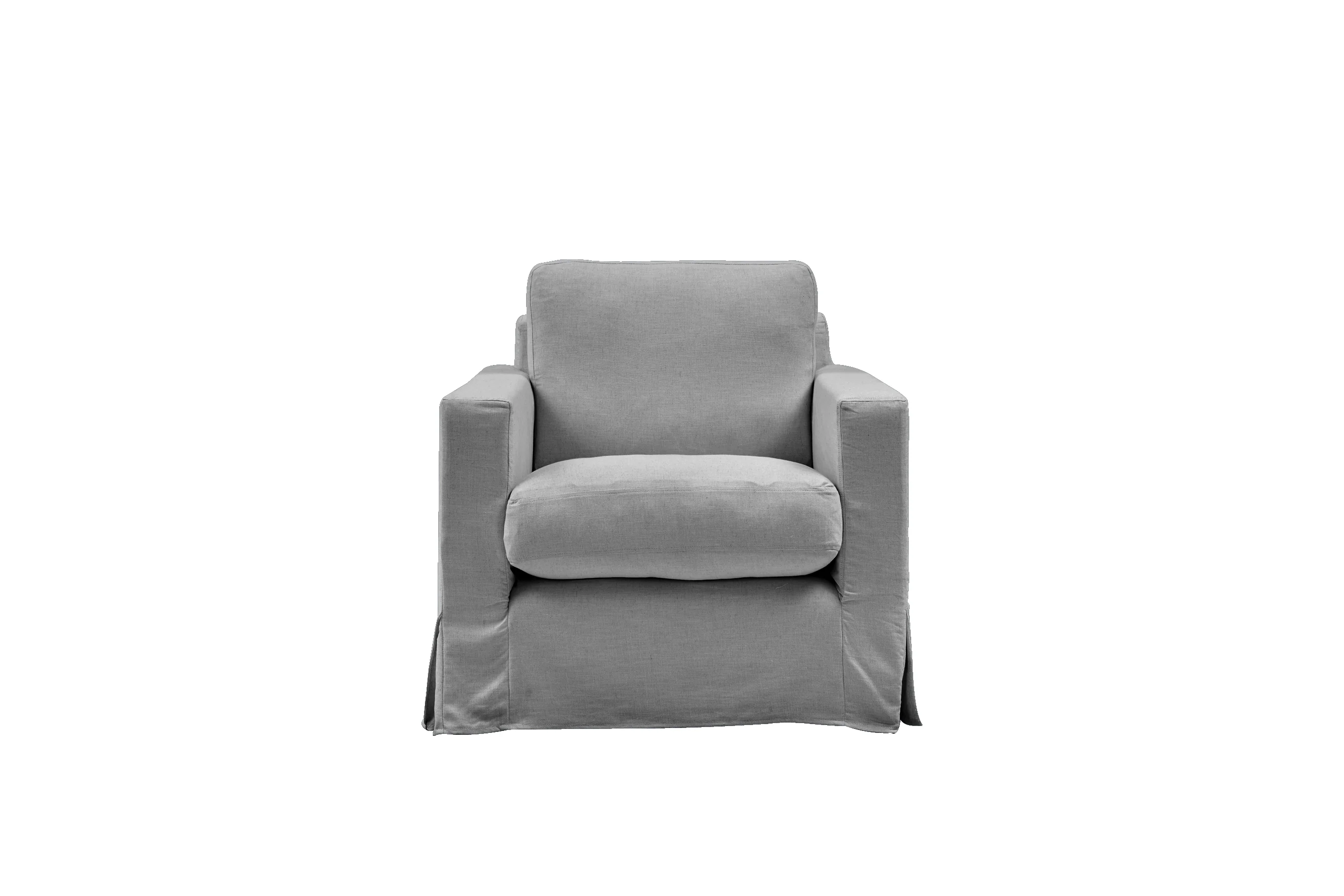 Kate | Armchair Extra Loose Cover | Capri Light Grey - Image 2