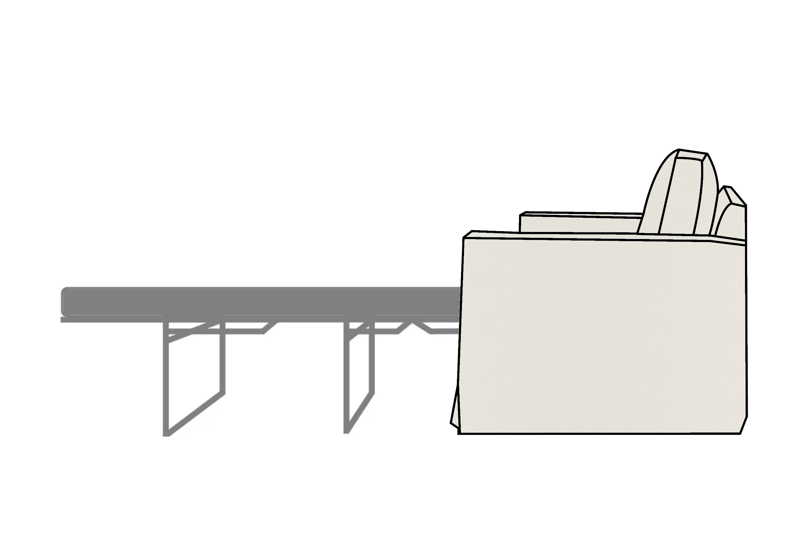 Kate | Sofa Bed Extra Loose Cover | Capri Dove - Image 2