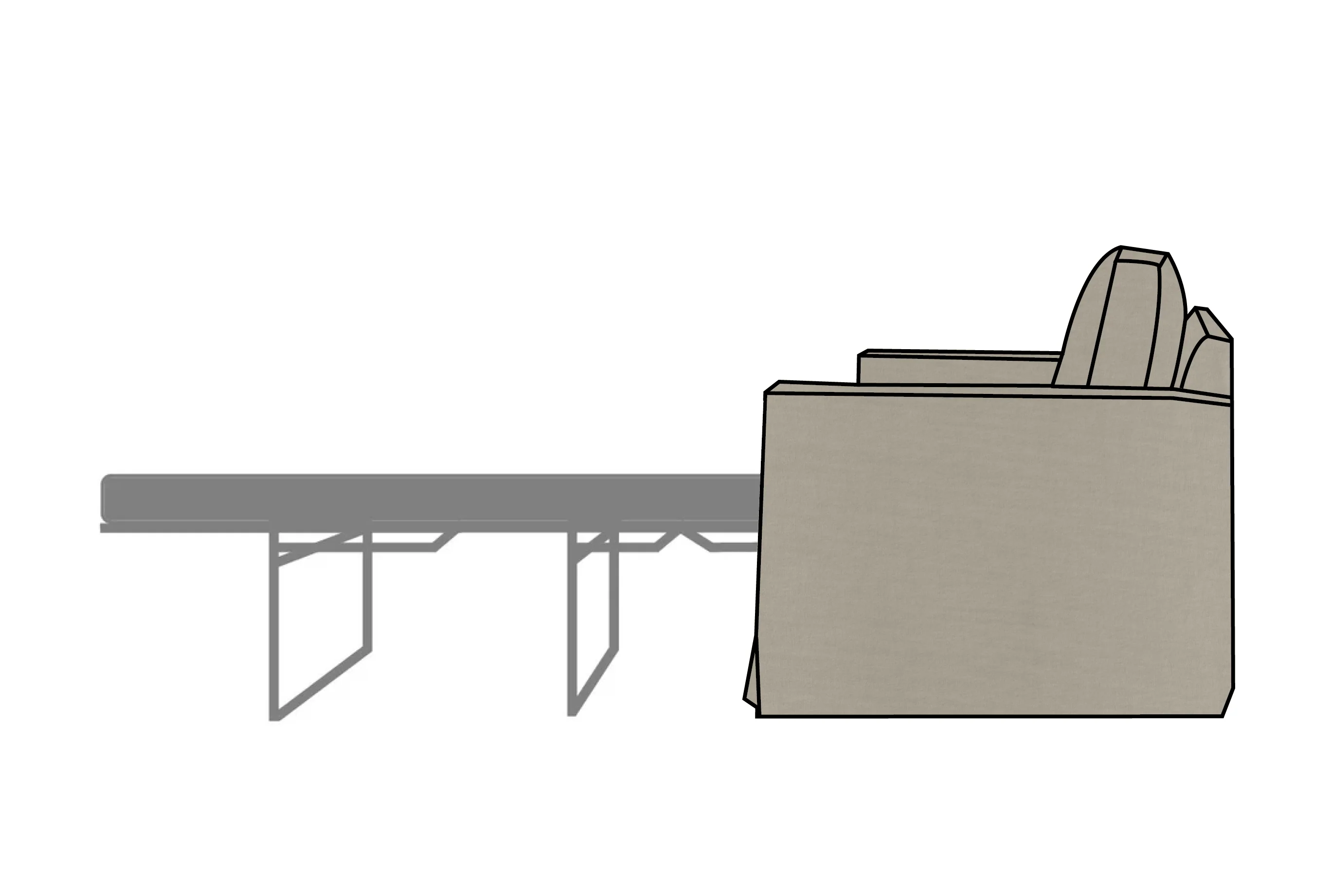 Kate | Sofa Bed Extra Loose Cover | Capri Lichen - Image 2