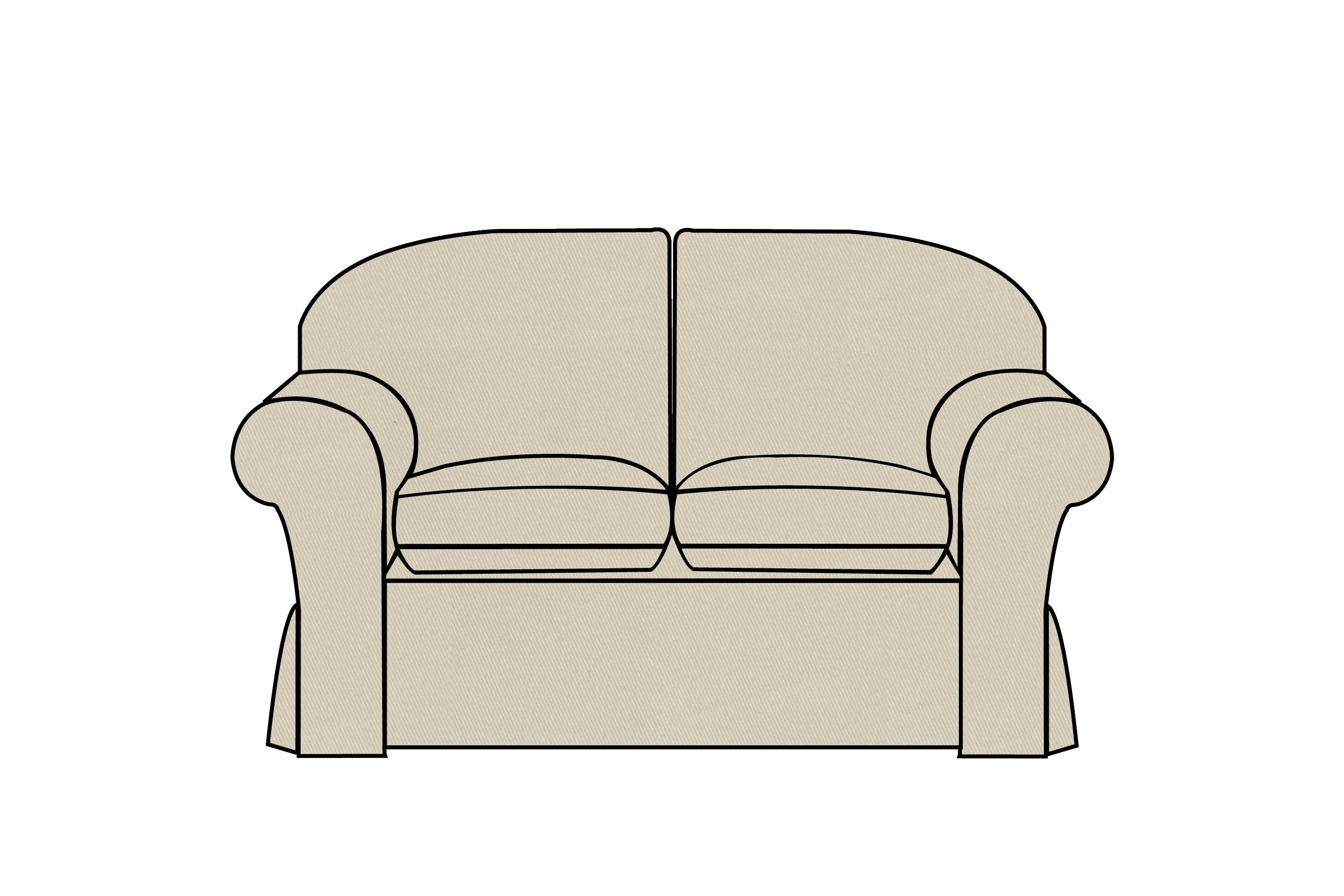 Madrid | 2 Seater Extra Loose Cover | Miami Pewter