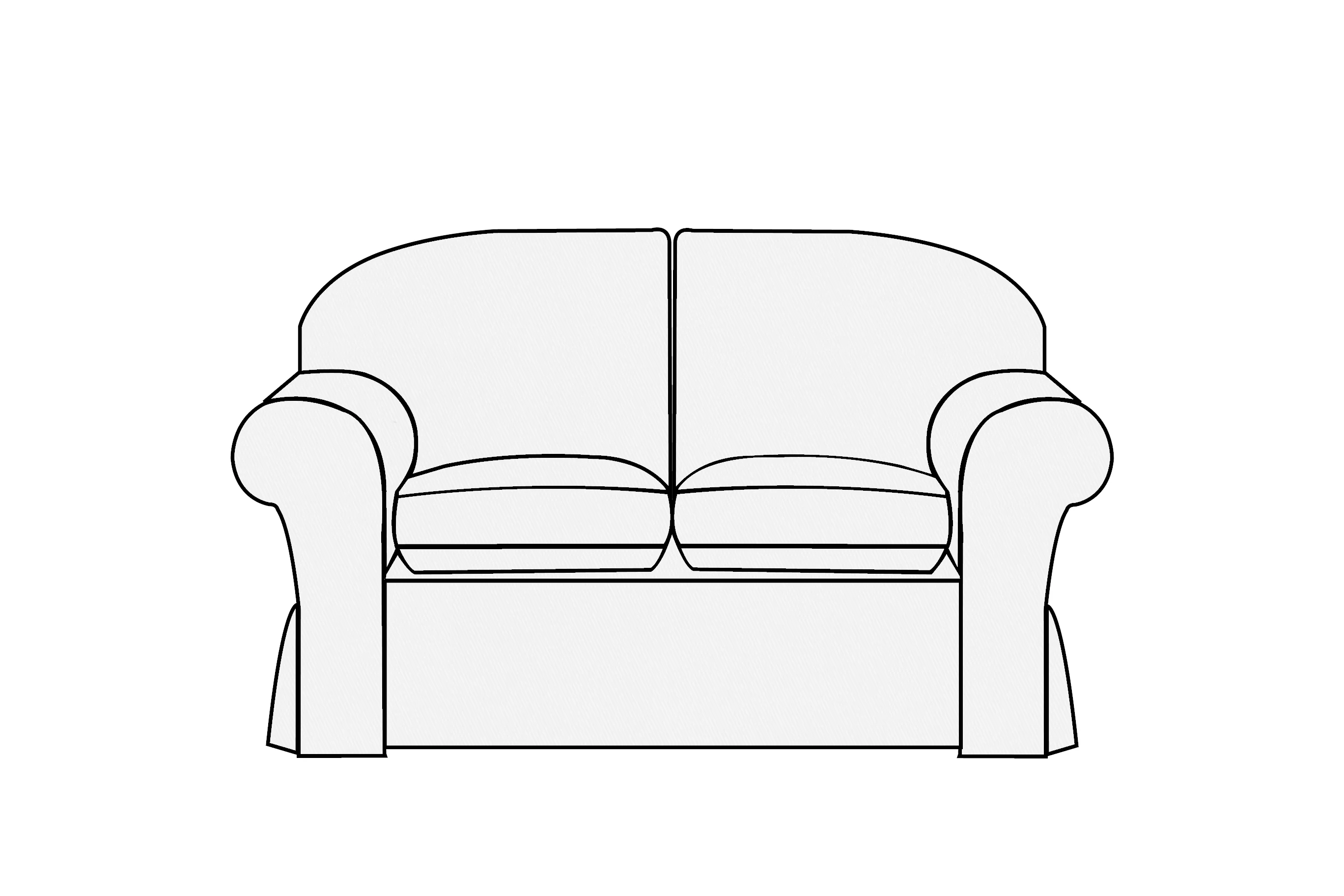 Madrid | 2 Seater Extra Loose Cover | Miami Snow White
