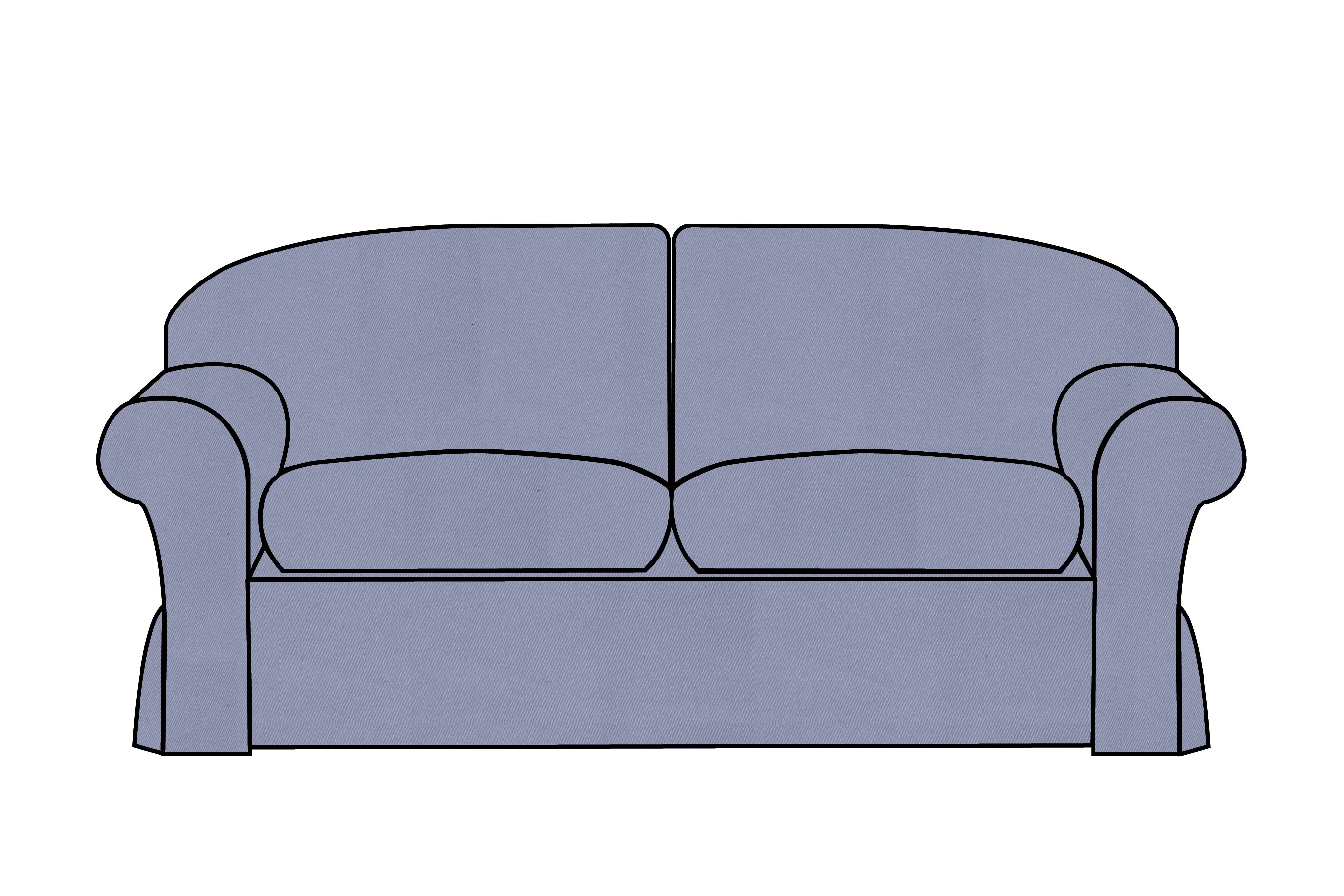 Madrid | 3 Seater Extra Loose Cover | Miami Sea Blue