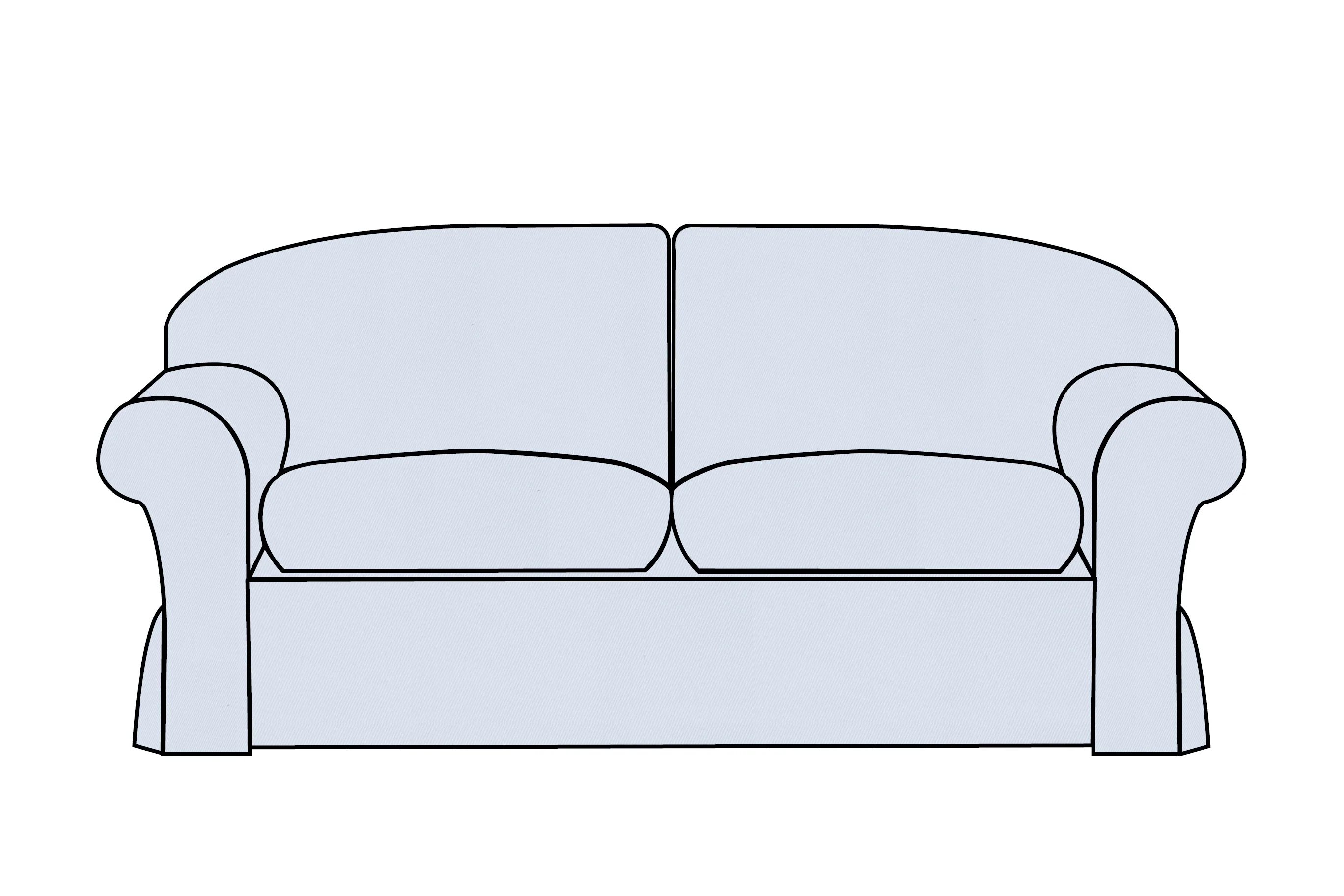 Madrid | 3 Seater Extra Loose Cover | Miami Sky Blue