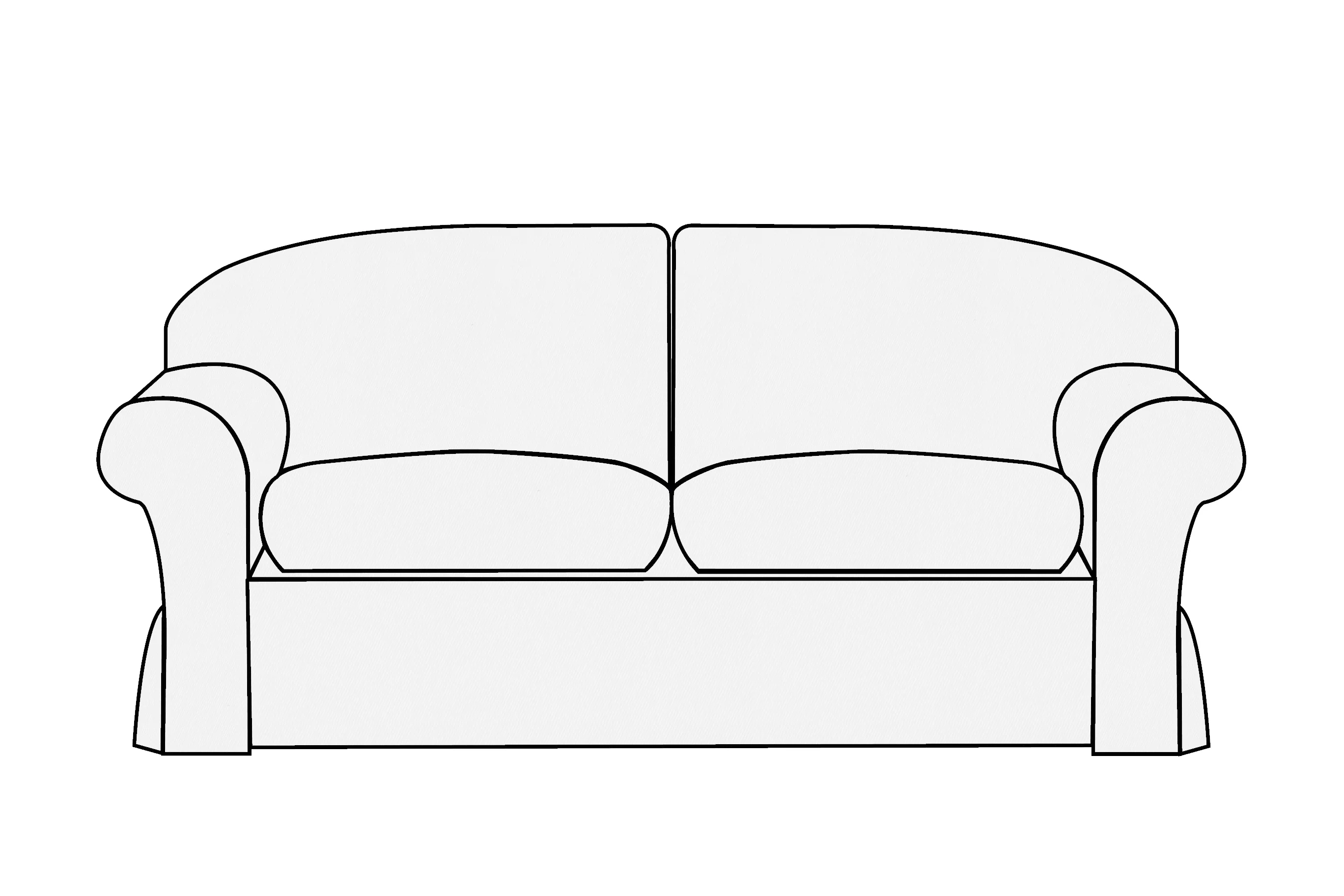 Madrid | 3 Seater Extra Loose Cover | Miami Snow White