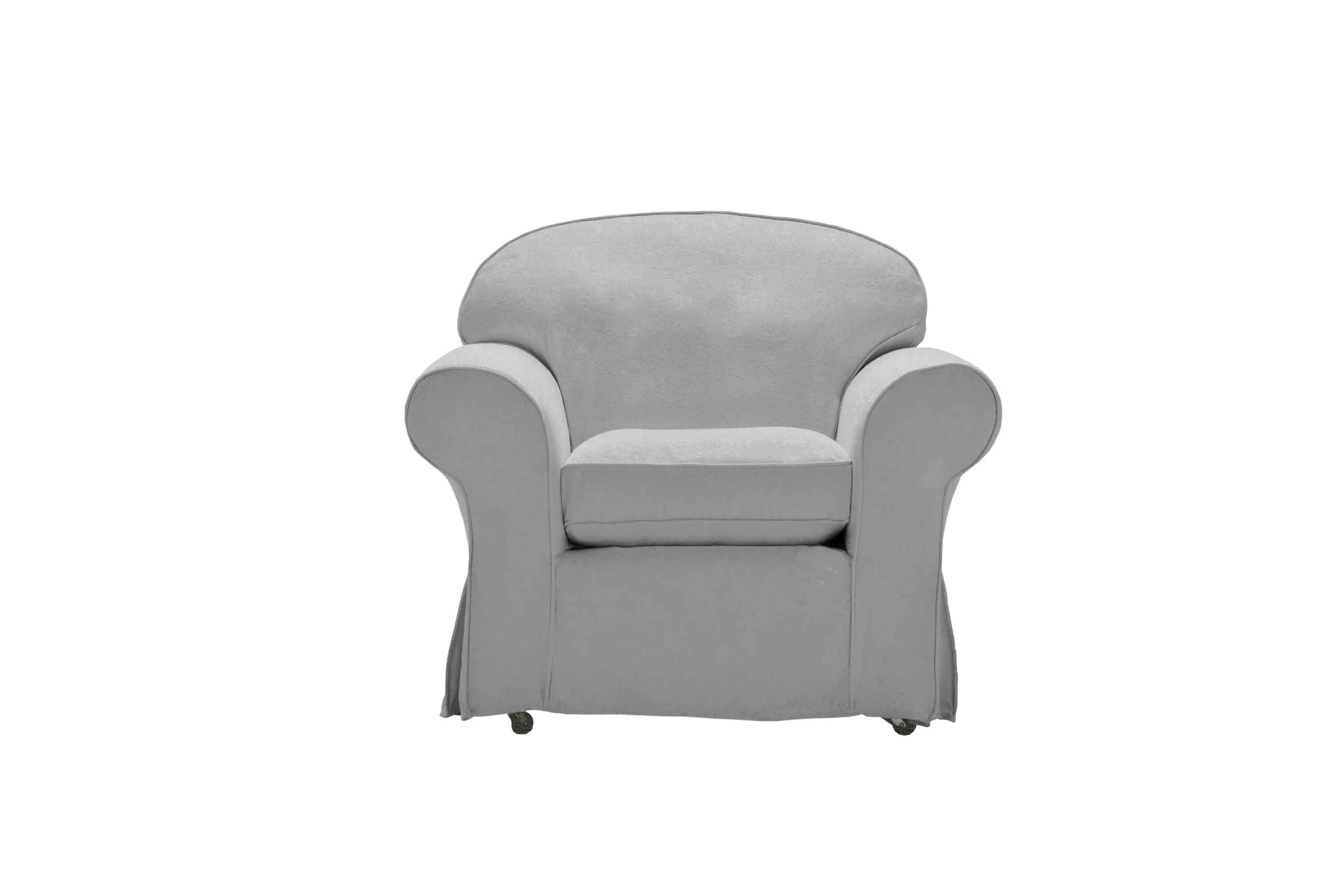 Madrid | Armchair Extra Loose Cover | Capri Light Grey - Image 2