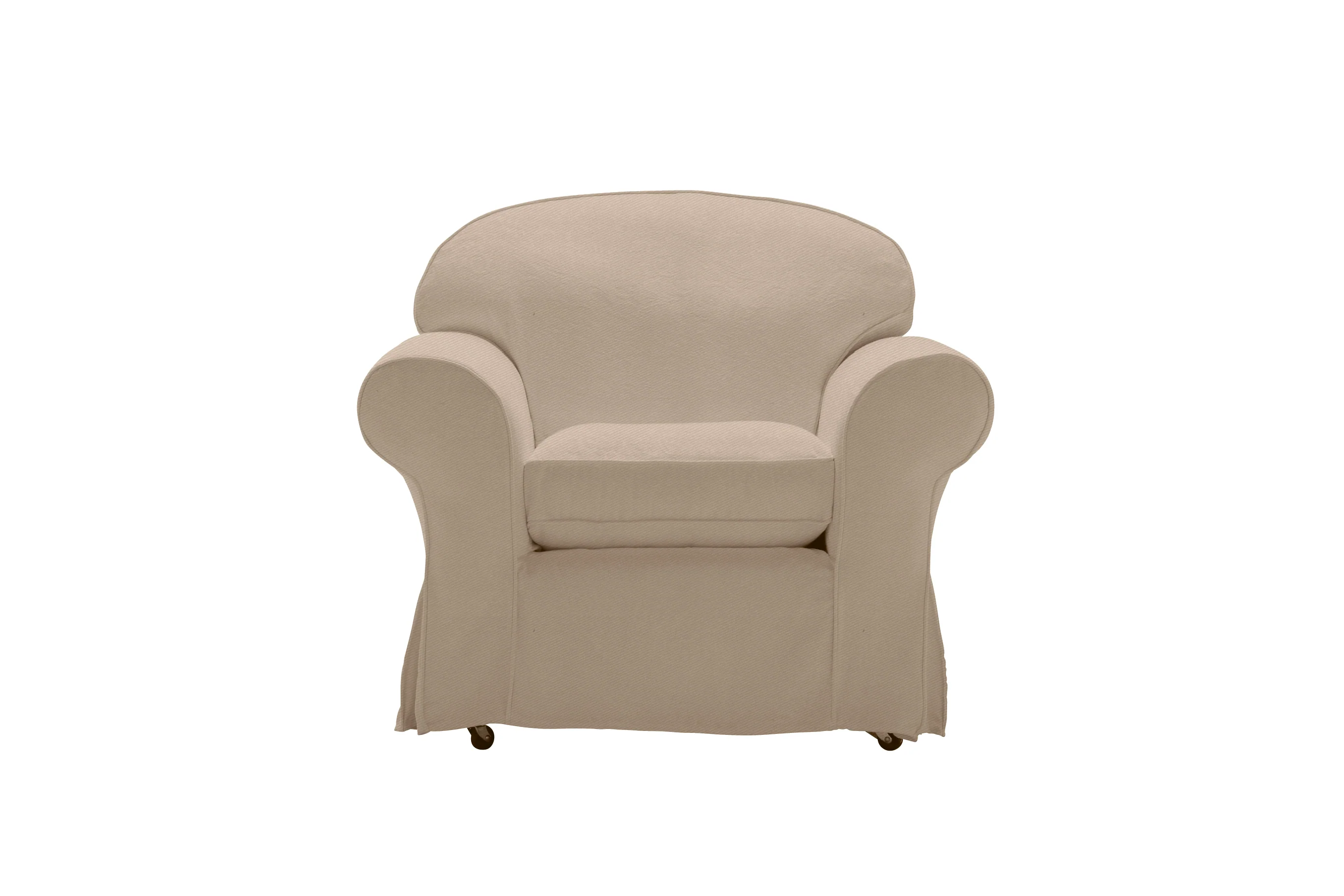 Madrid | Armchair Extra Loose Cover | Miami Oatmeal - Image 2