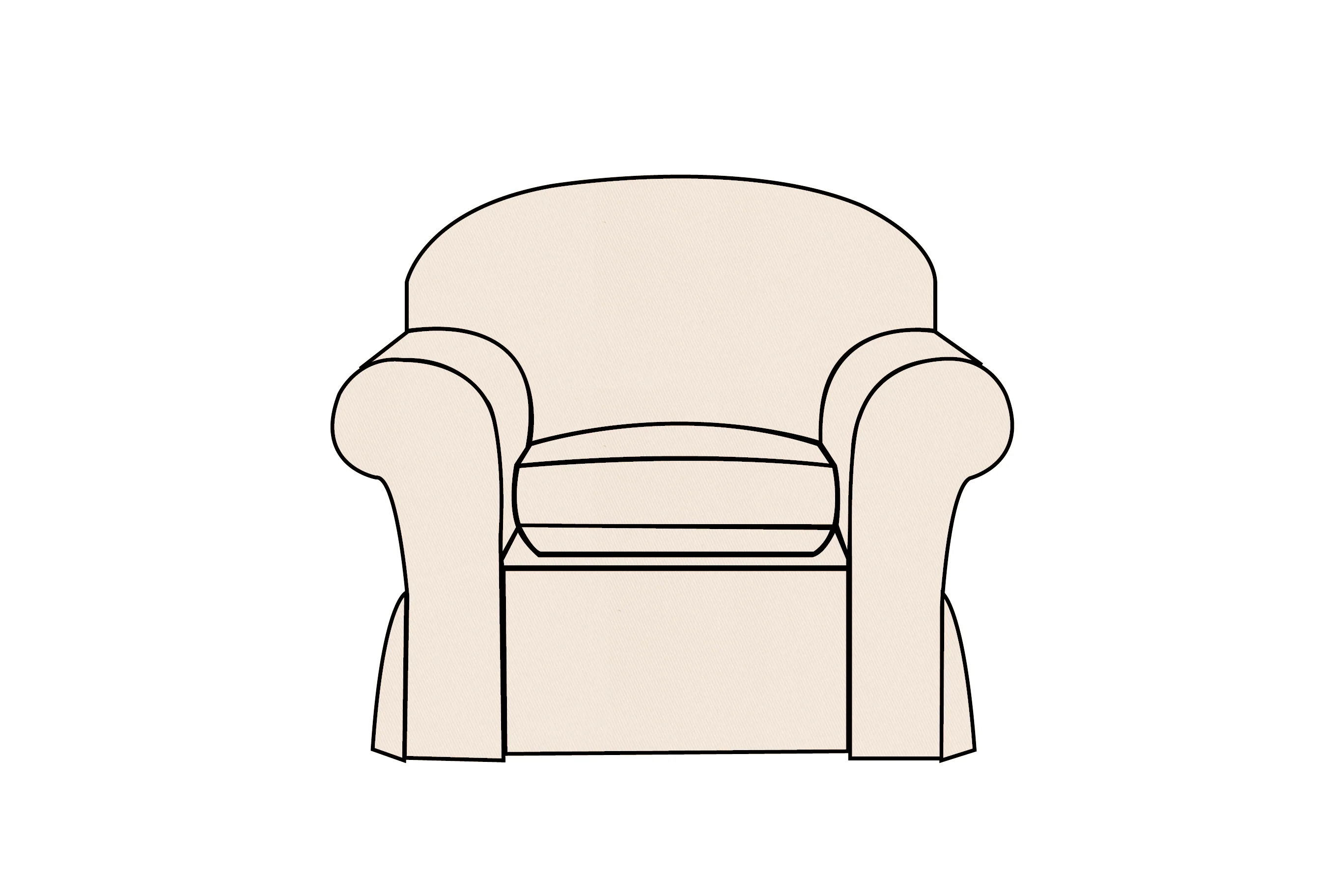Madrid | Armchair Extra Loose Cover | Miami Oyster