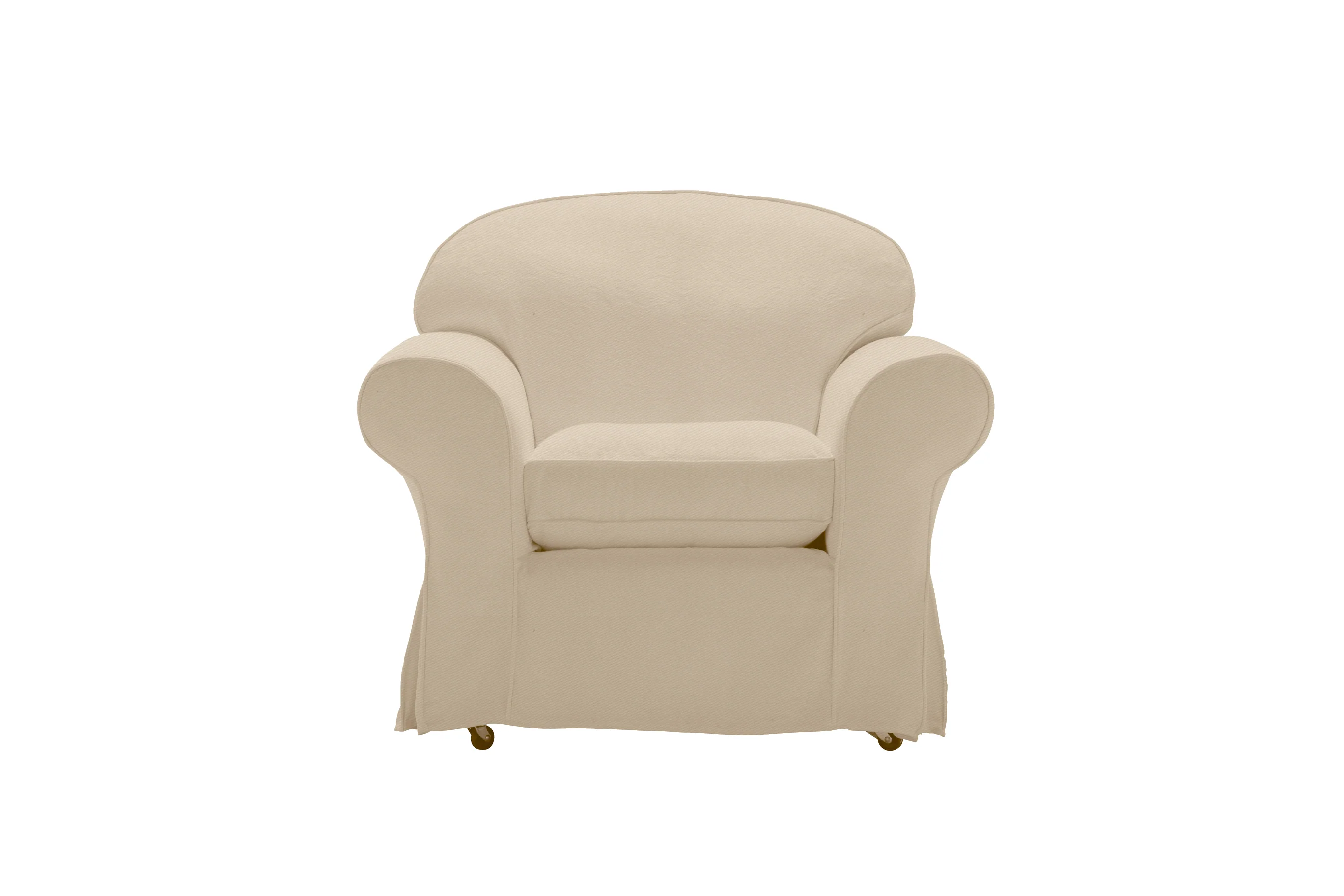 Madrid | Armchair Extra Loose Cover | Miami Oyster - Image 2