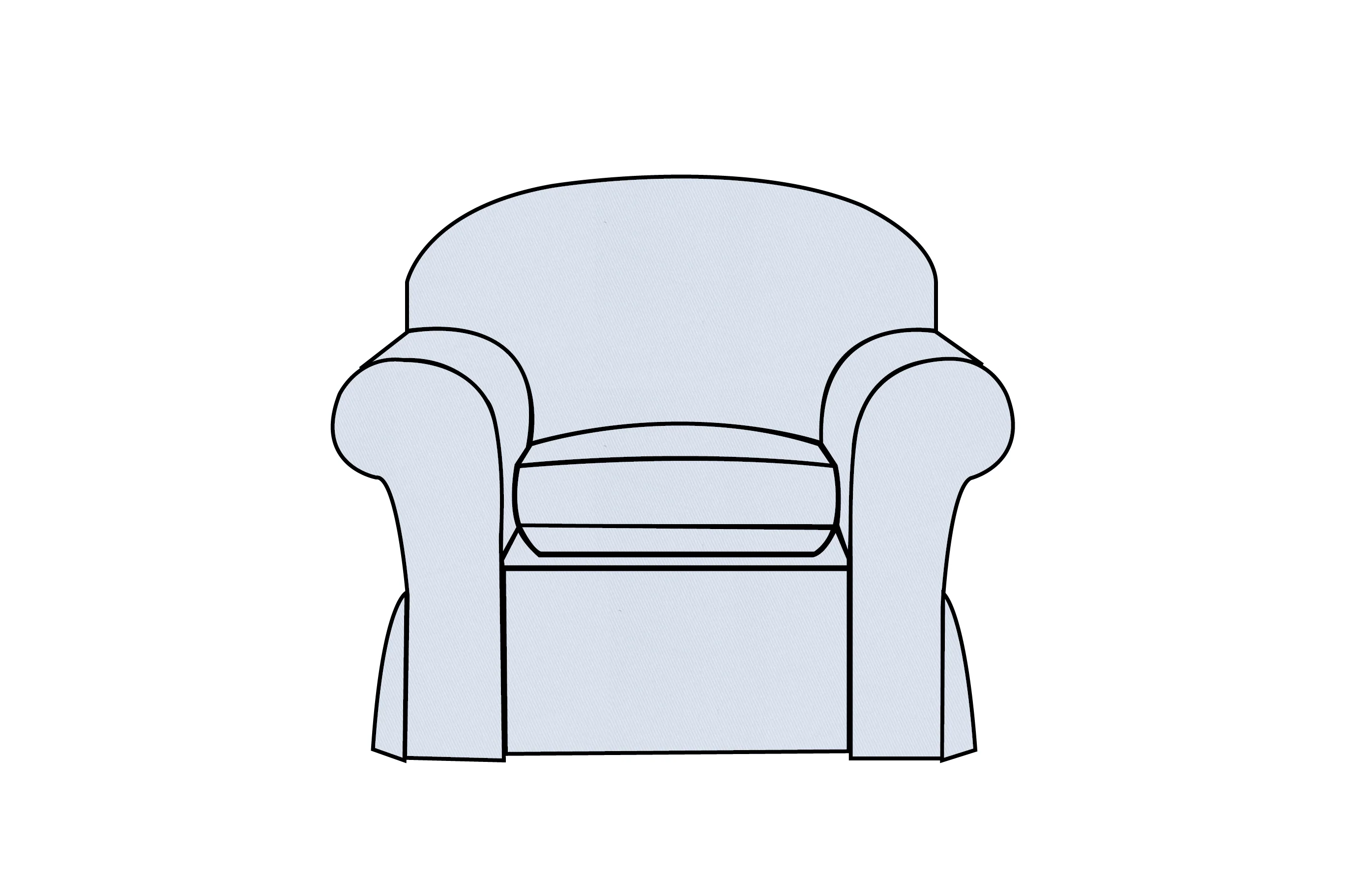 Madrid | Armchair Extra Loose Cover | Miami Sky Blue