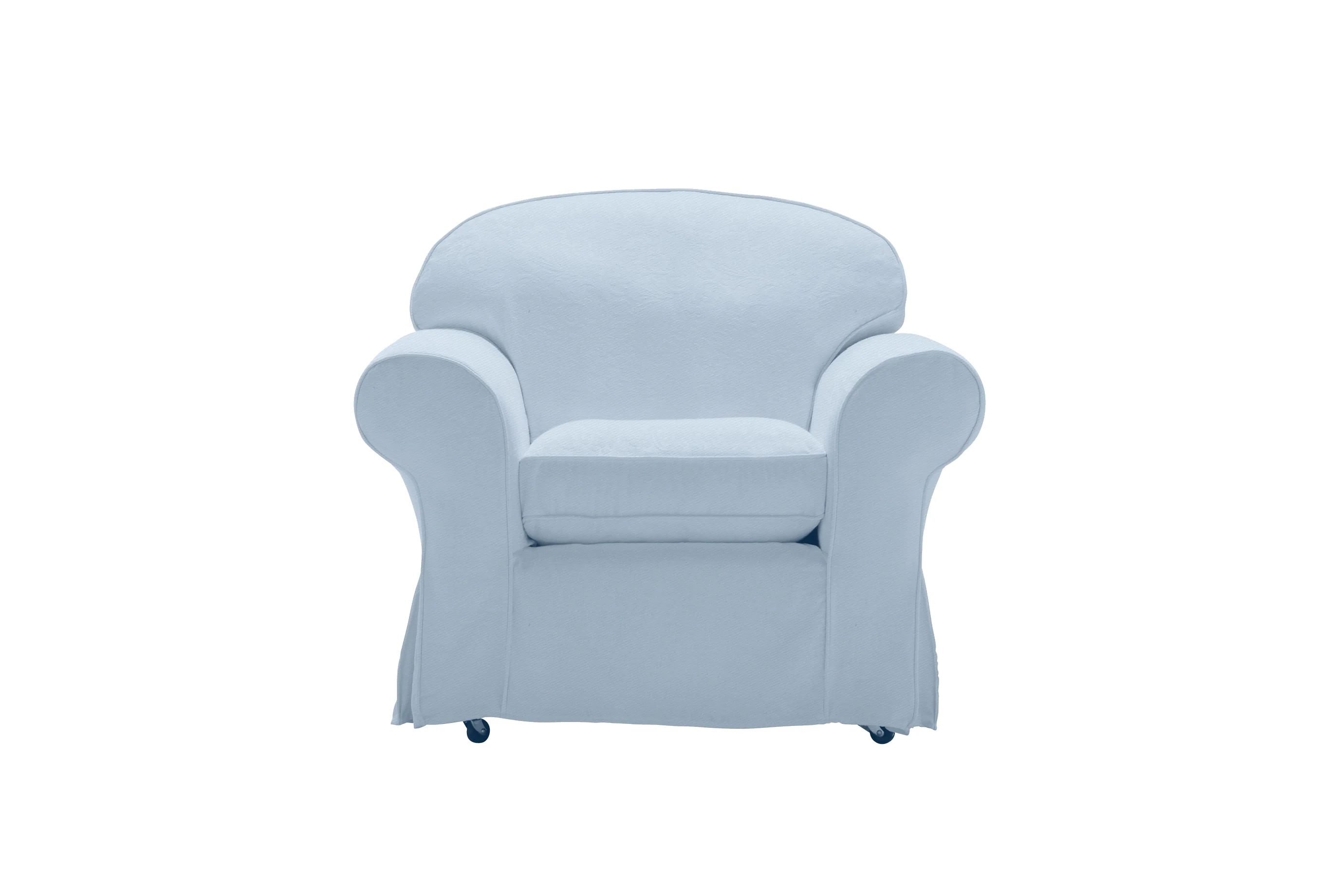 Madrid | Armchair Extra Loose Cover | Miami Sky Blue - Image 2