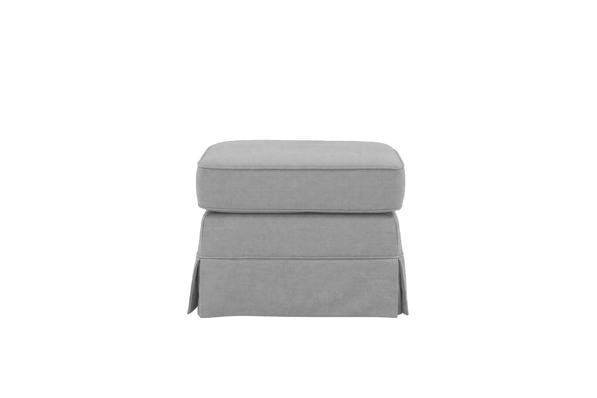 Newport | Footstool Extra Loose Cover | Capri Light Grey - Image 2