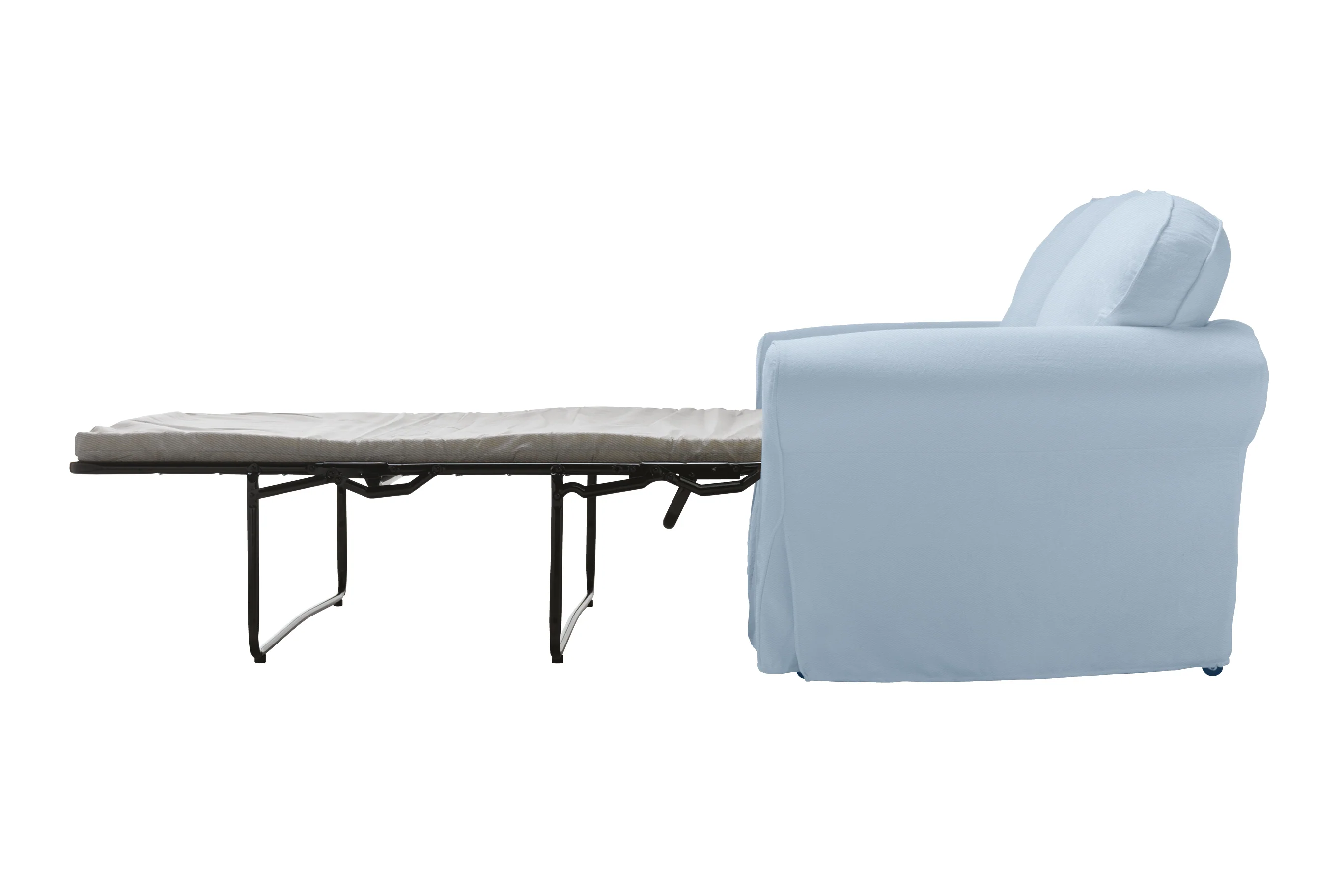 Madrid | Sofa Bed Extra Loose Cover | Miami Sky Blue - Image 2