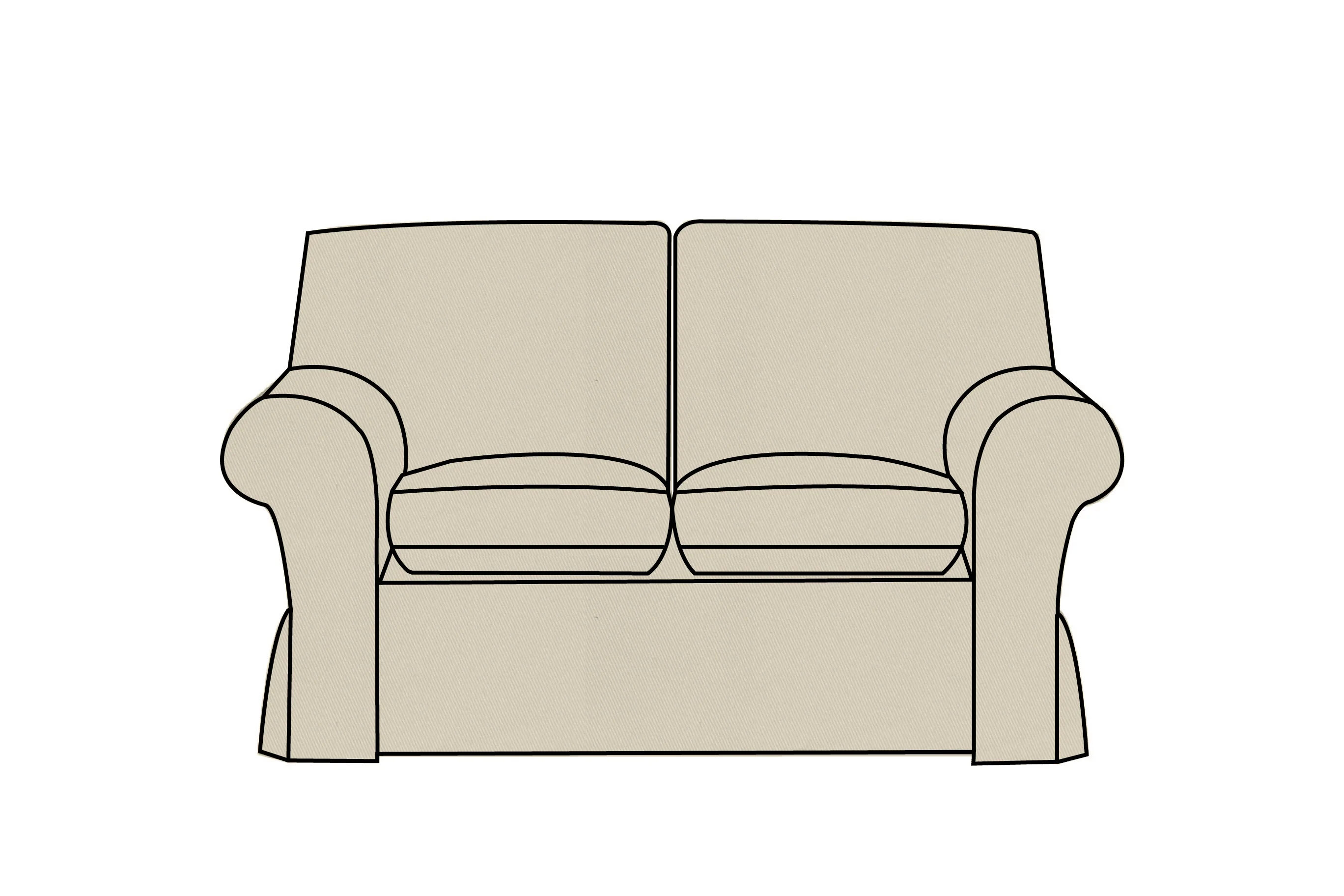 Newport | 2 Seater Extra Loose Cover | Miami Pewter