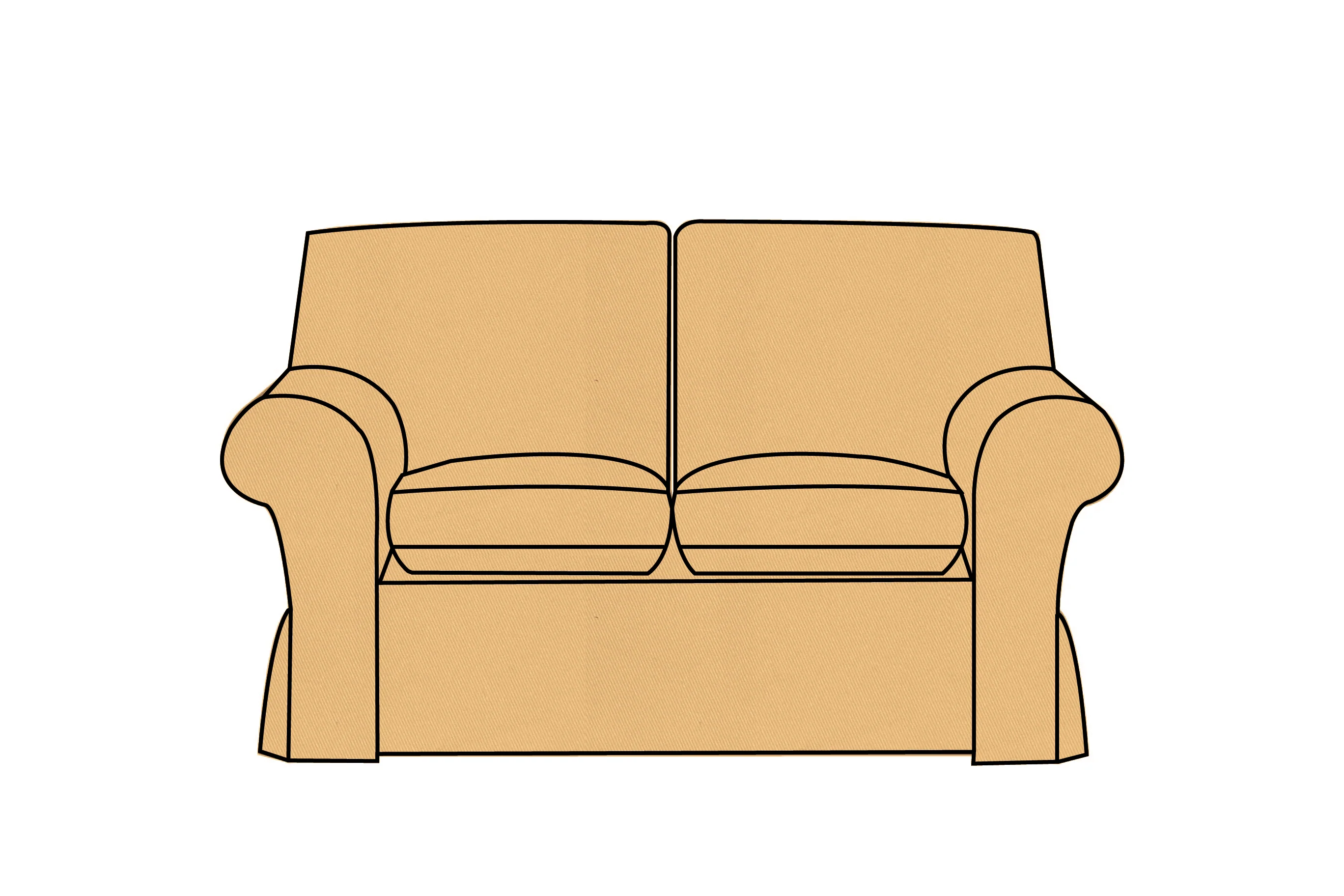 Newport | 2 Seater Extra Loose Cover | Miami Sand