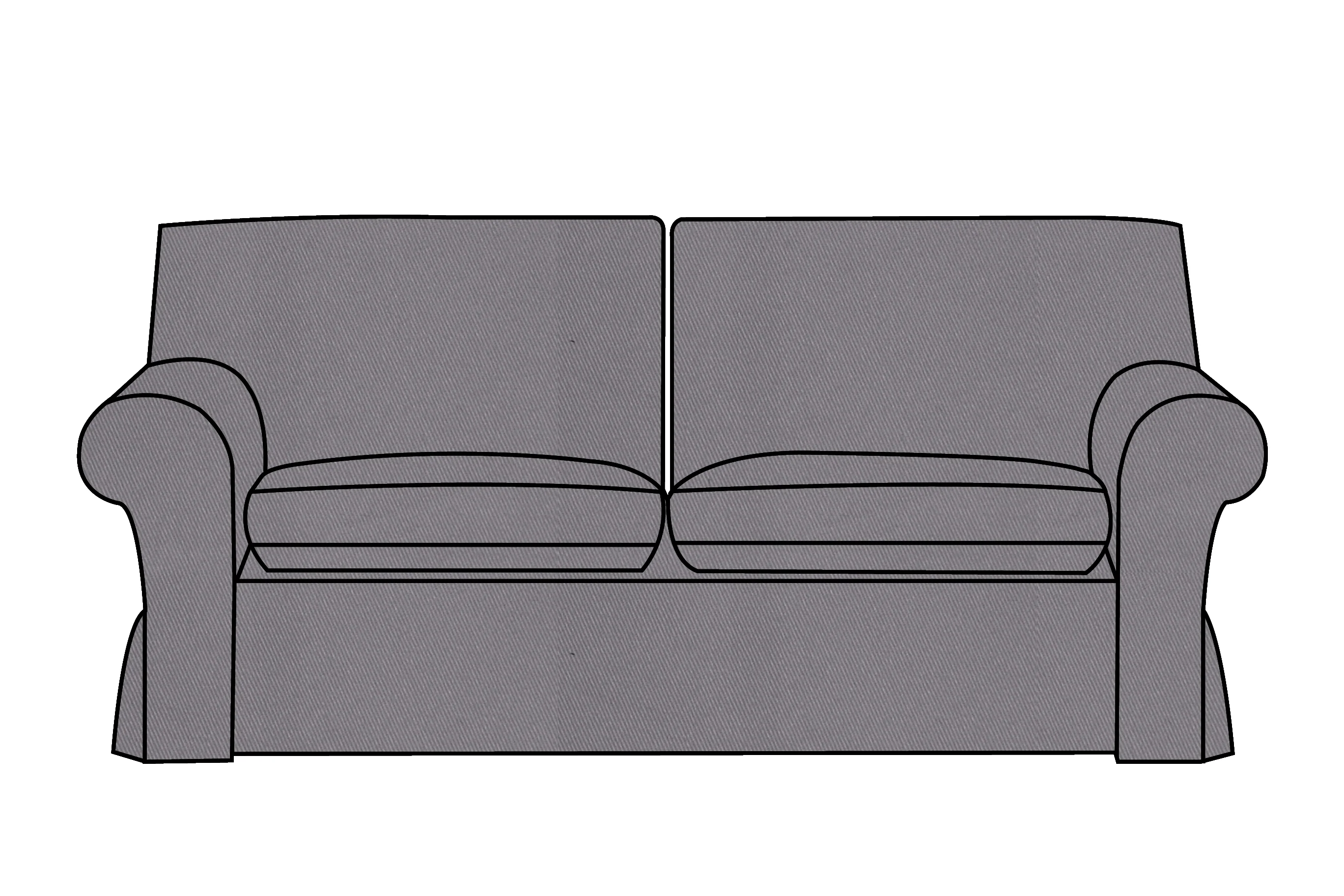 Newport | 3 Seater Extra Loose Cover | Miami Charcoal