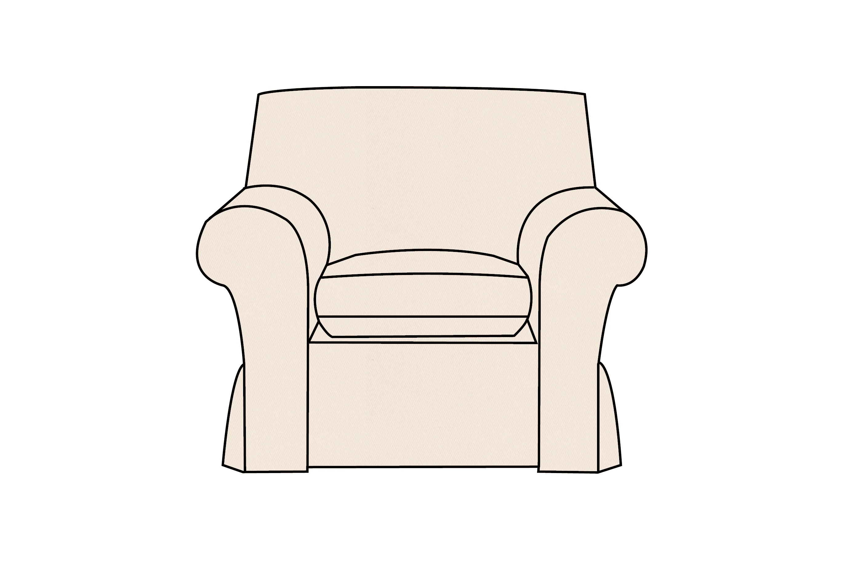 Newport | Armchair Extra Loose Cover | Miami Oyster