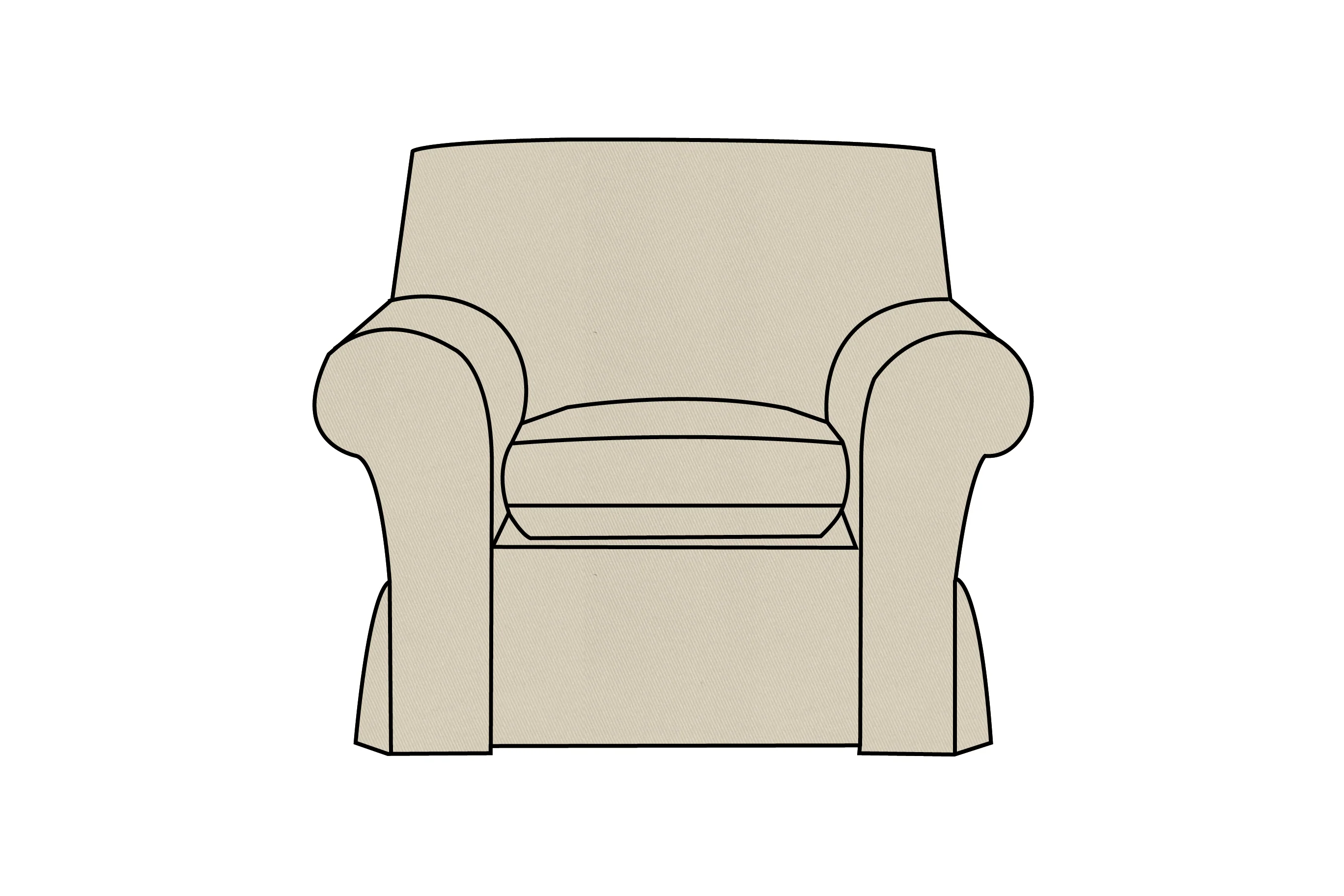 Newport | Armchair Extra Loose Cover | Miami Pewter