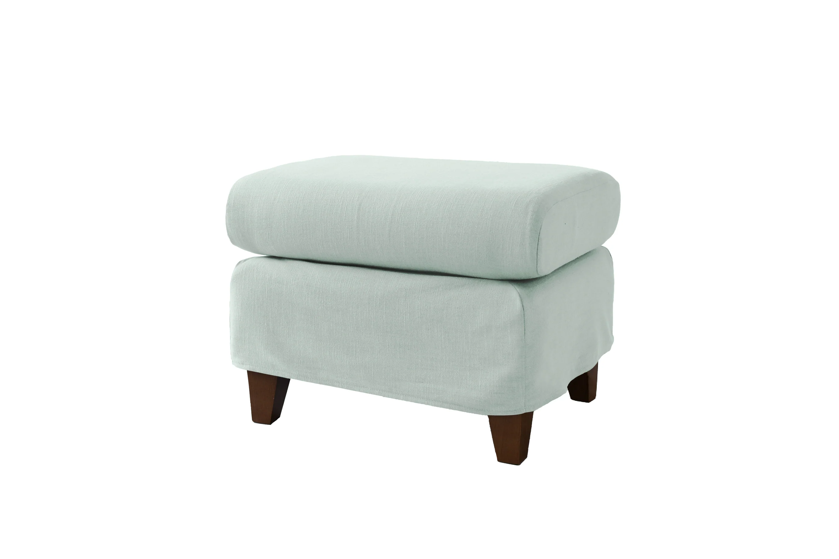 Padstow | Footstool Extra Loose Cover | Capri Duck Egg - Image 2