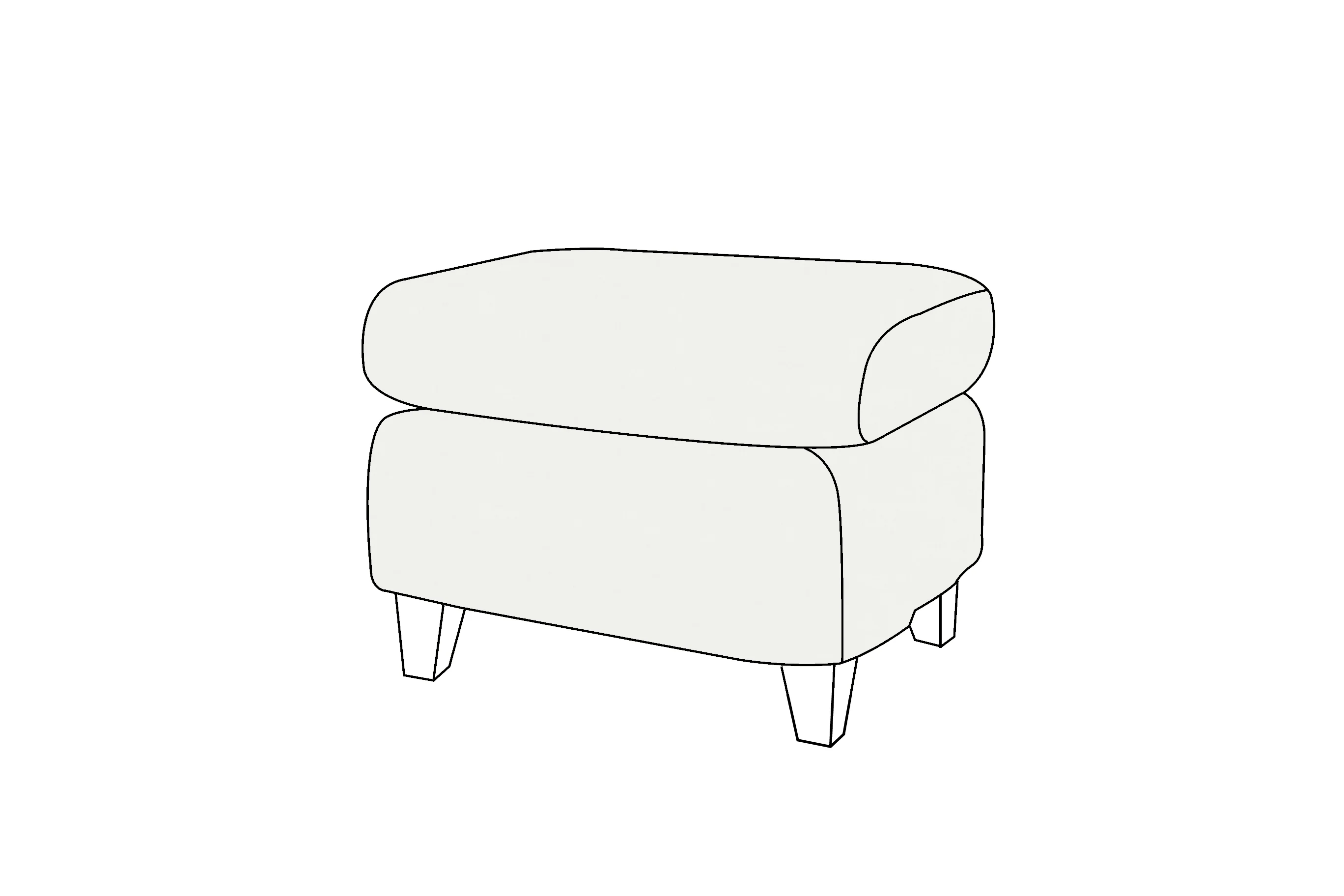 Padstow | Footstool Extra Loose Cover | Capri Linen