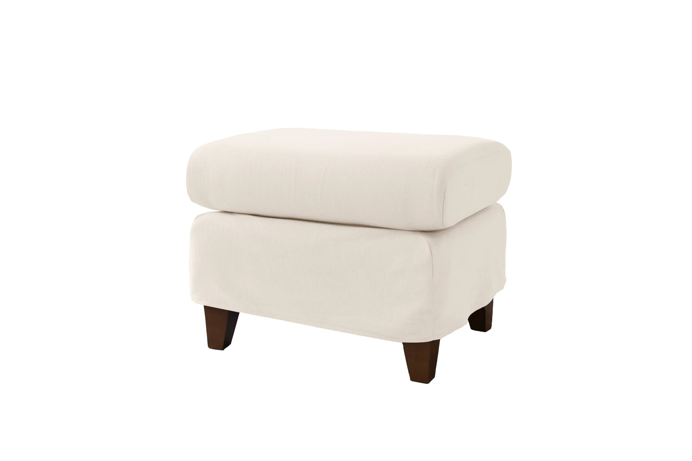 Padstow | Footstool Extra Loose Cover | Capri Linen - Image 2