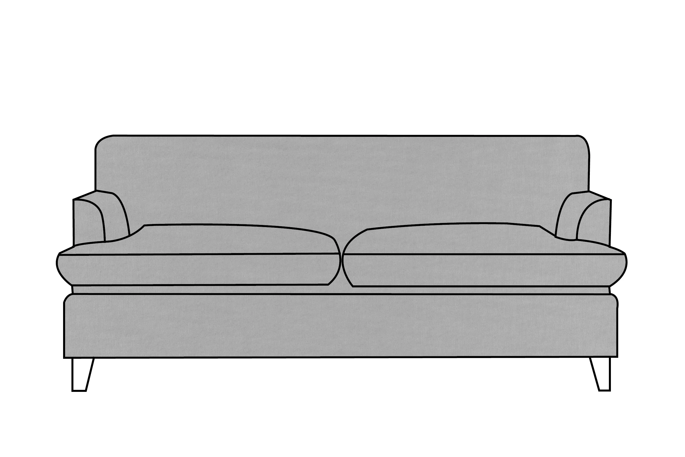 Positano | 3 Seater Extra Loose Cover | Capri Light Grey
